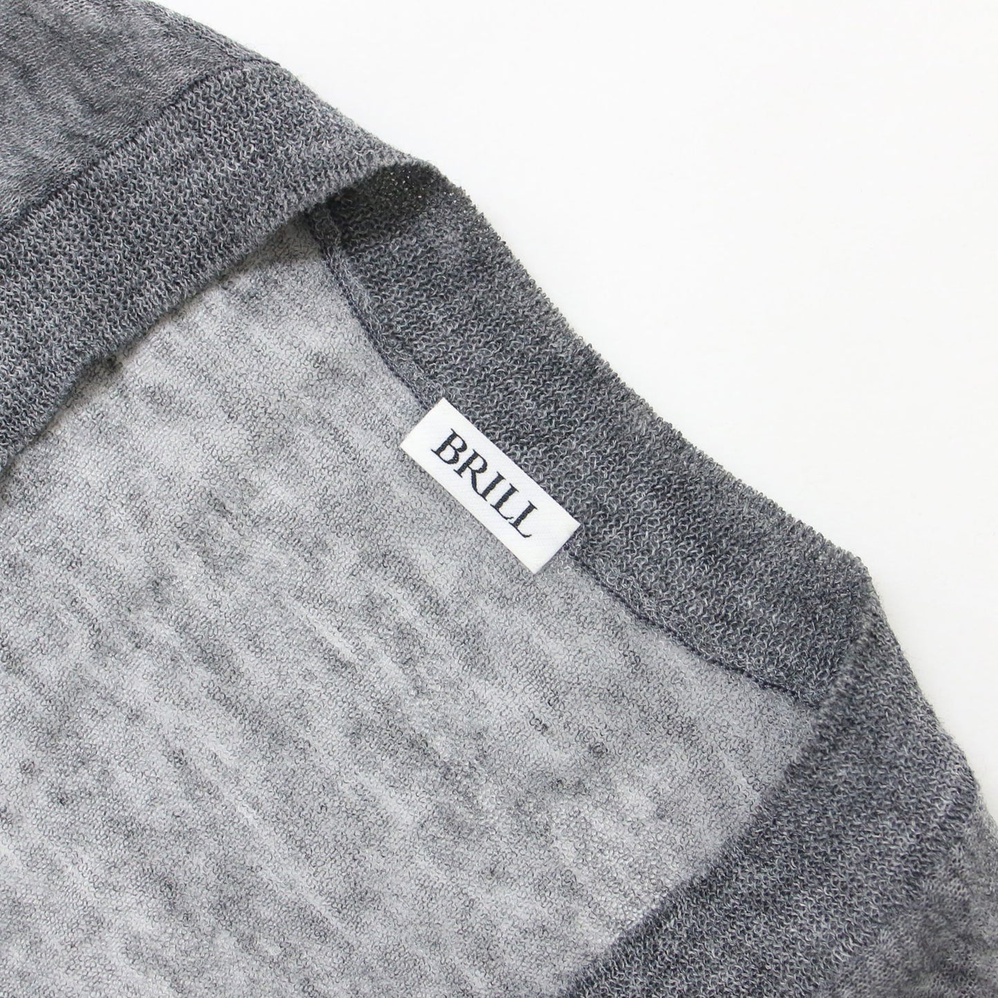 24春夏 シアー クロップド Vネック プルオーバー / ニット サマーニット 5分袖 リネン