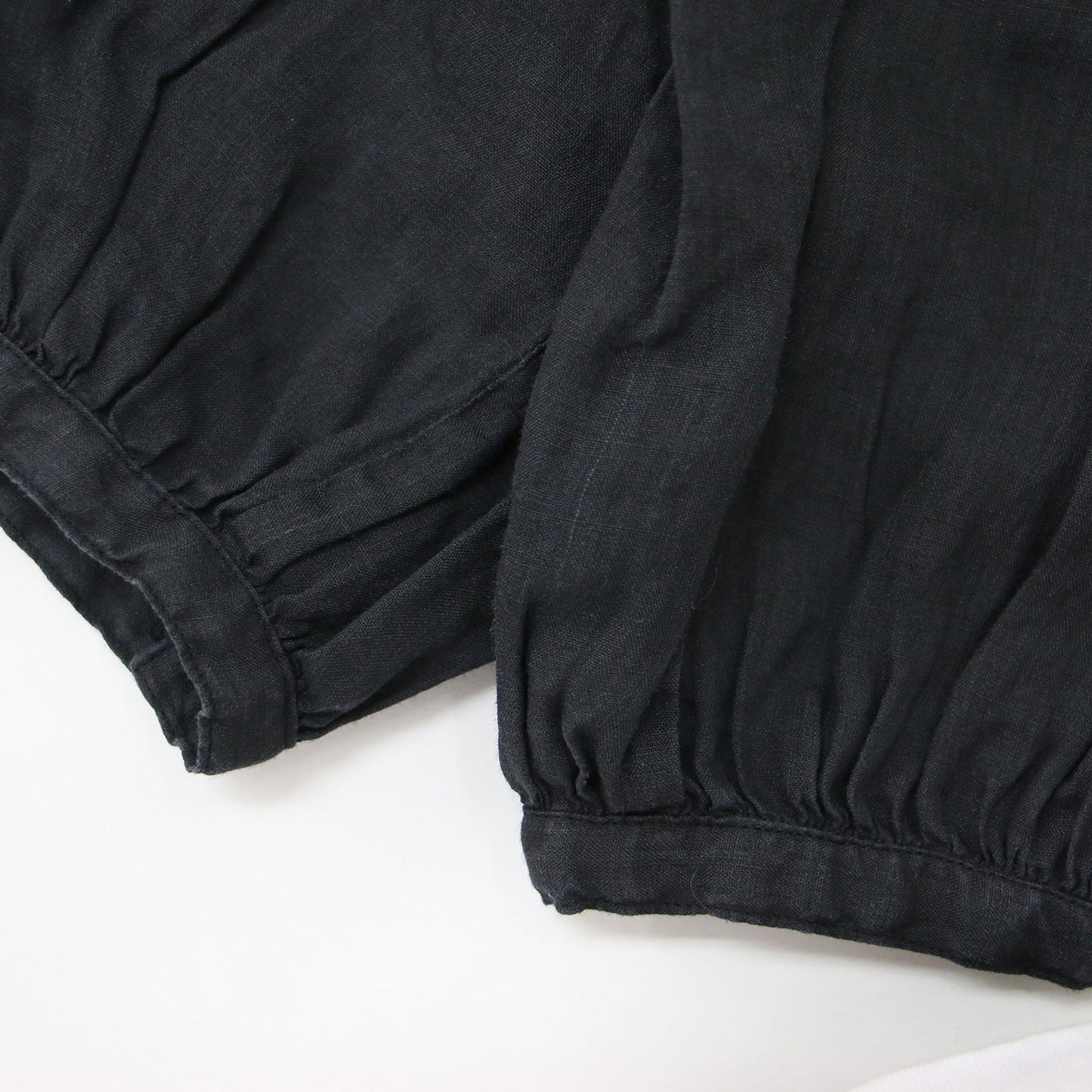 ラミー ウエストギャザー ブラウス / 長袖 ドローストリング バックオープン