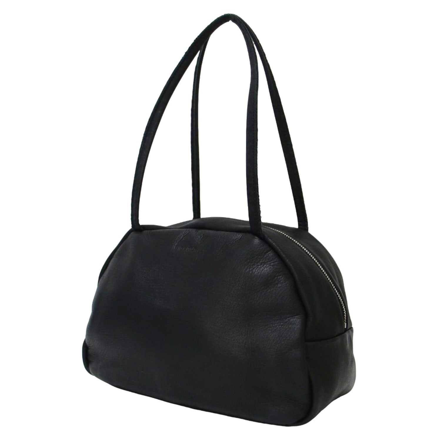 Folna (フォルナ) ソフトレザー ボストンバッグ S / ミニボストン ロゴ  