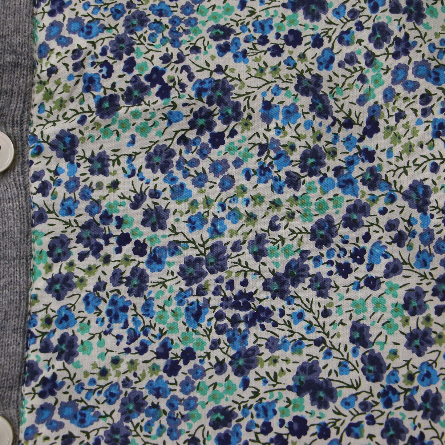 23秋冬 リバティ パッチ カーディガン / ニット クルーネック 長袖 花柄 フラワー PHOEBE フィービー ウール コットン