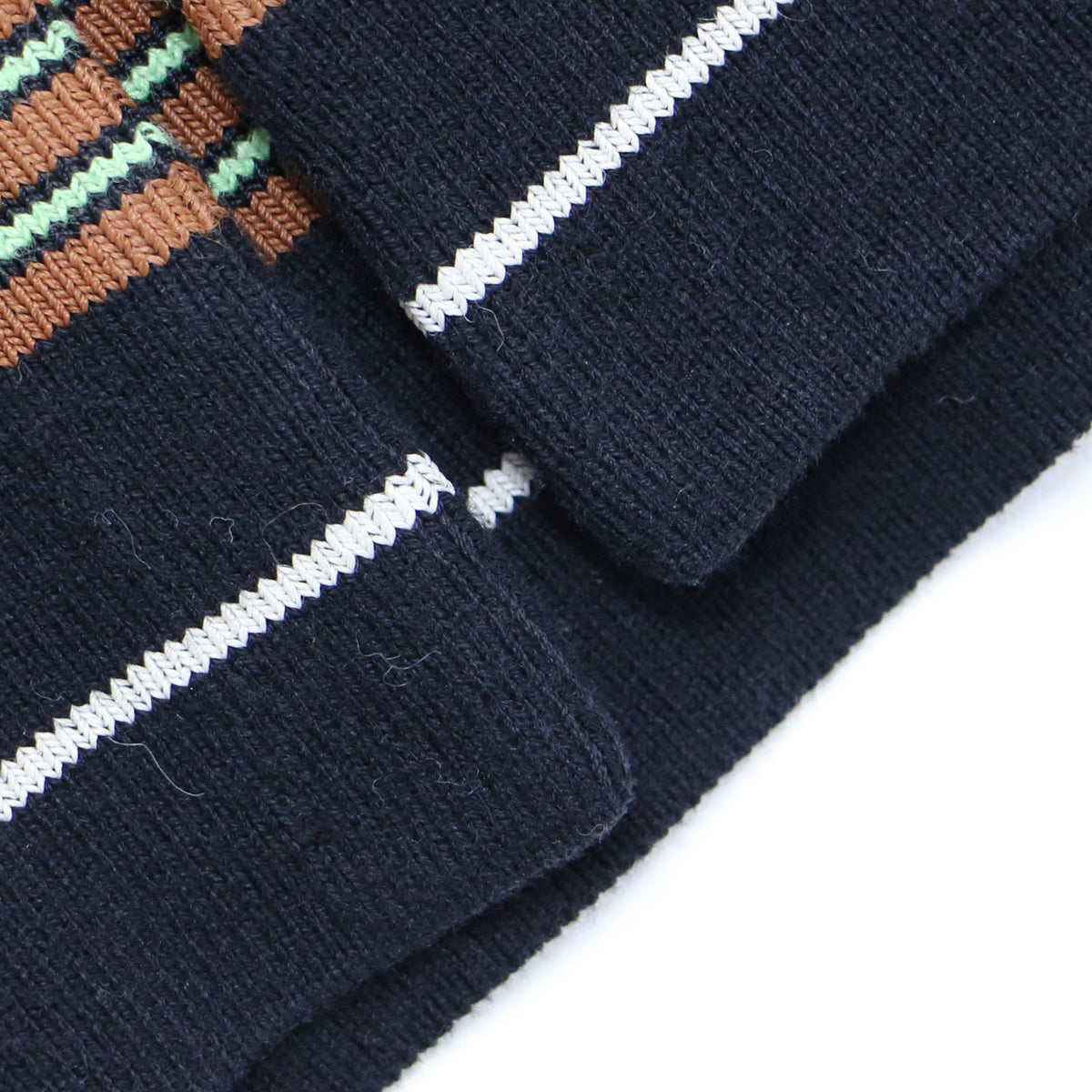 マルチボーダー ワンピース / MULTI BORDER ONE PIECE ニットワンピース ロング丈 長袖 スリット コットン