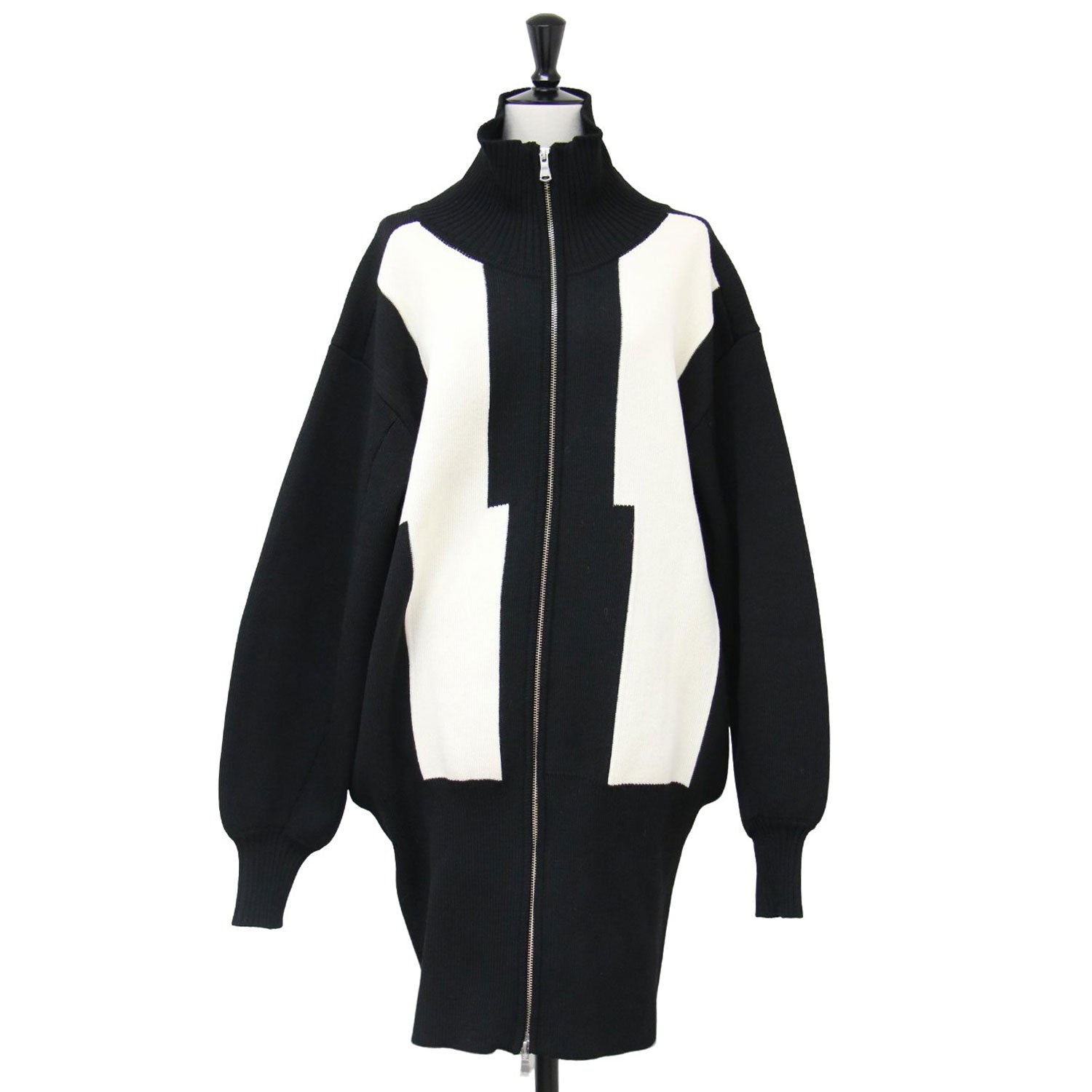 ADAM ET ROPE ショートジャカードドライバーズニットワンピース