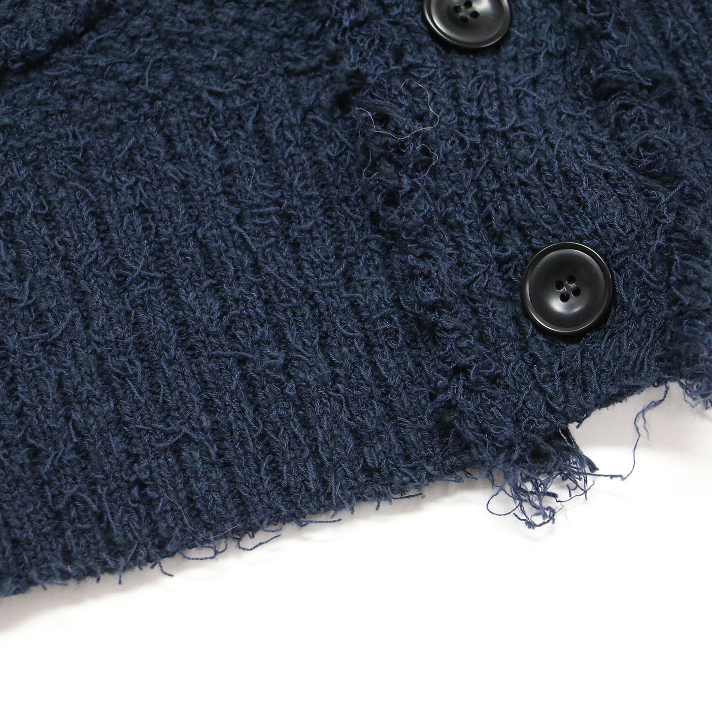 ツイード フリンジ ニット ベスト / ジレ コットン ナイロン