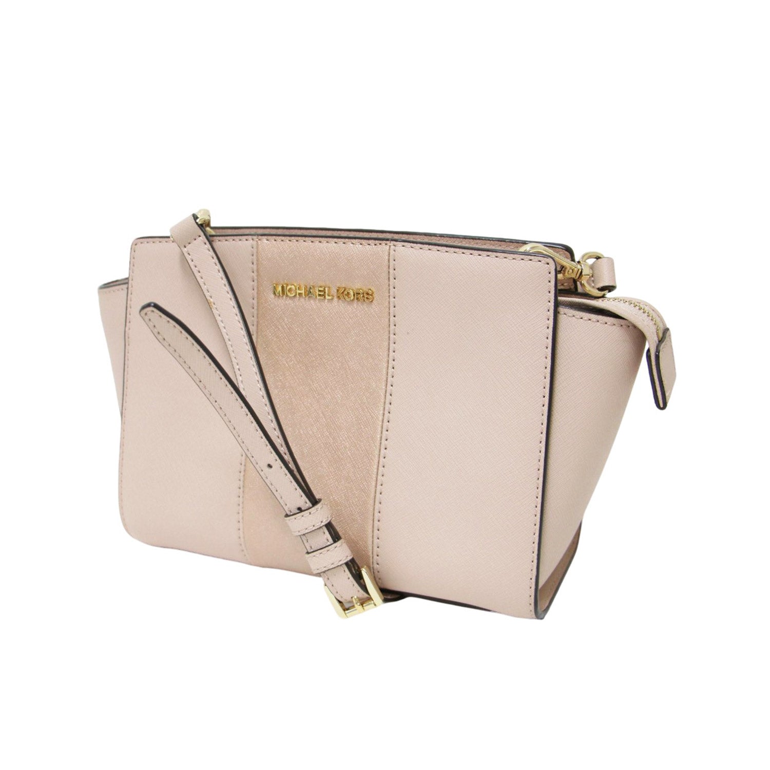 MICHAEL KORS (マイケルコース) メタリック レザー コンビ ショルダー  