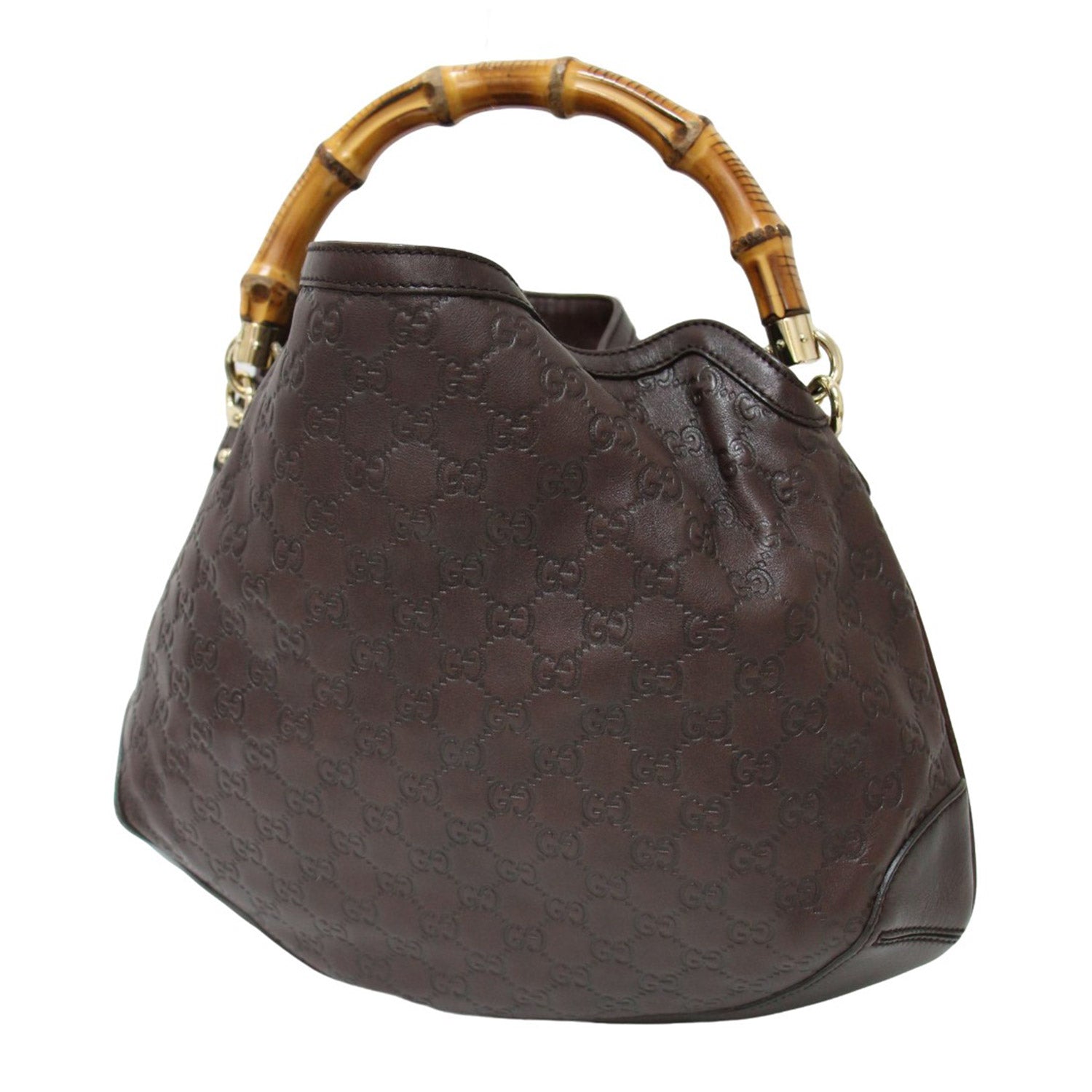 GUCCI】バンブーハンドル レザー 2way ショルダーバッグ