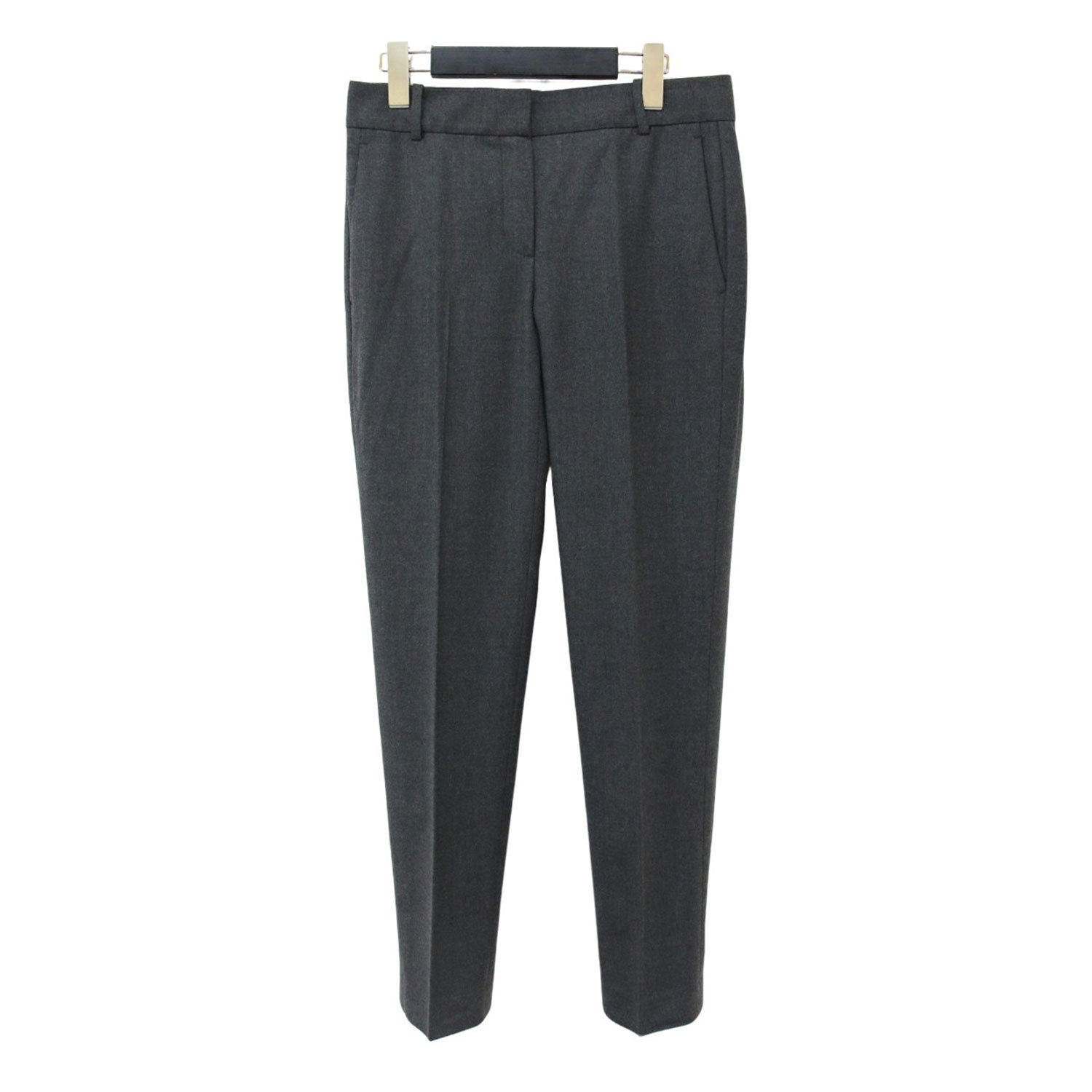 テーパード クロップド パンツ / LIGHT SAXONY/STRAIGHT.TROUSER2 ライトサキソニー センタープレス ストレッチ ウール