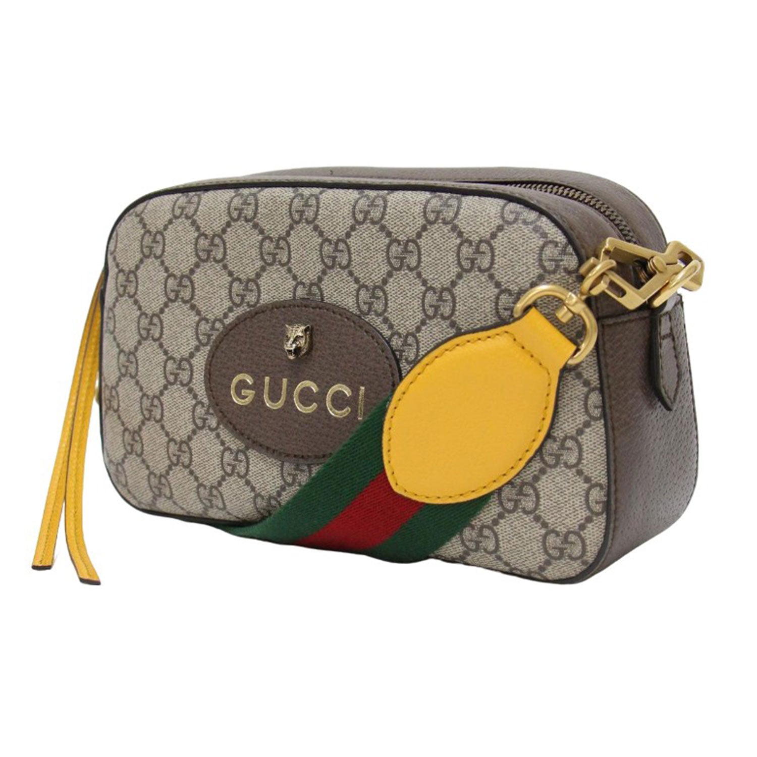 GUCCI (グッチ) GGスモール メッセンジャーバッグ 476466 / ショルダーバッグ GGスプリーム キャットヘッド ロゴ ウェブ  ストライプ PVC レザー - ブランド古着の通販・買取 | BEEGLE by Boo-Bee