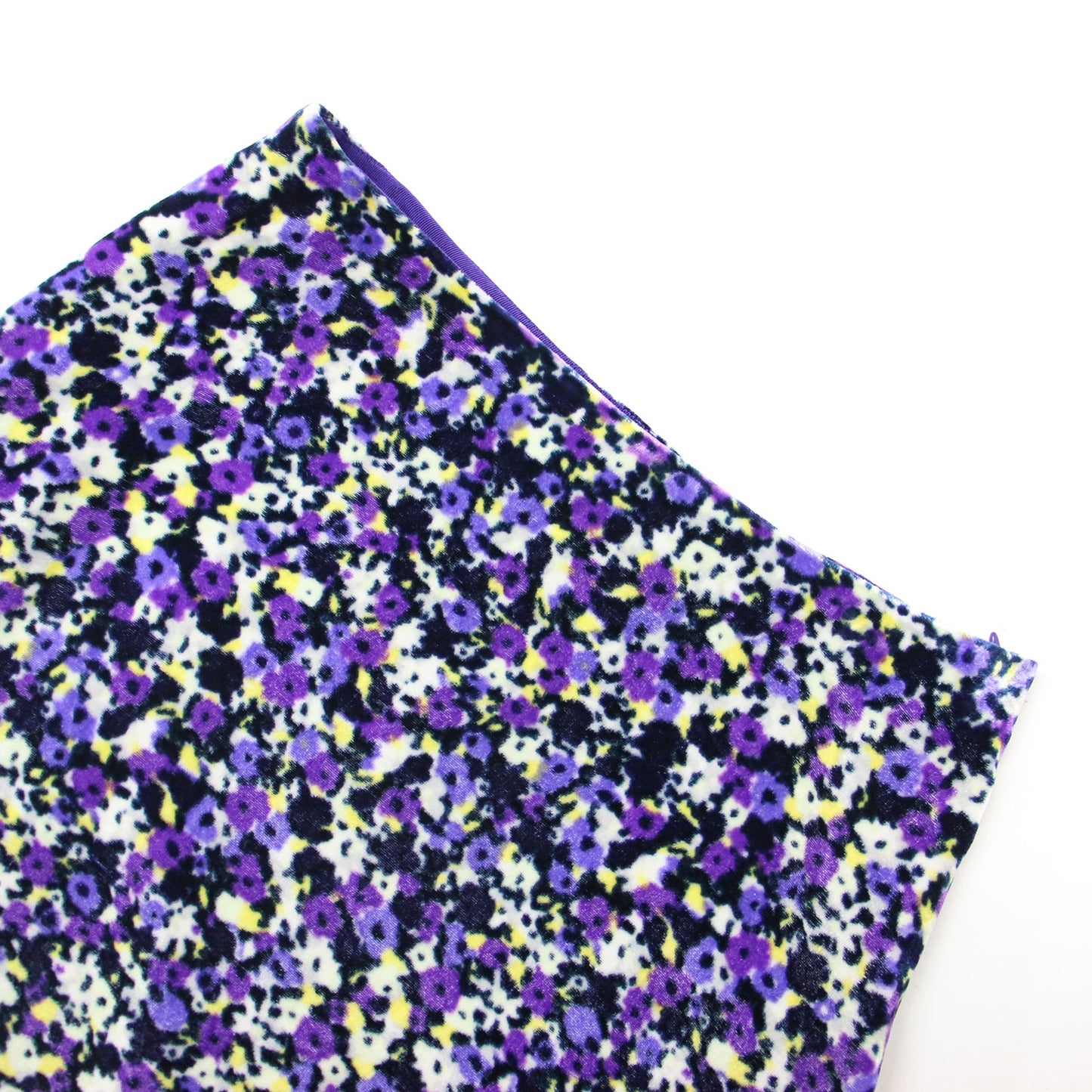 WINTER ベルベット フラワー スカート / 小花柄 プリント ロング フレア シルクブレンド