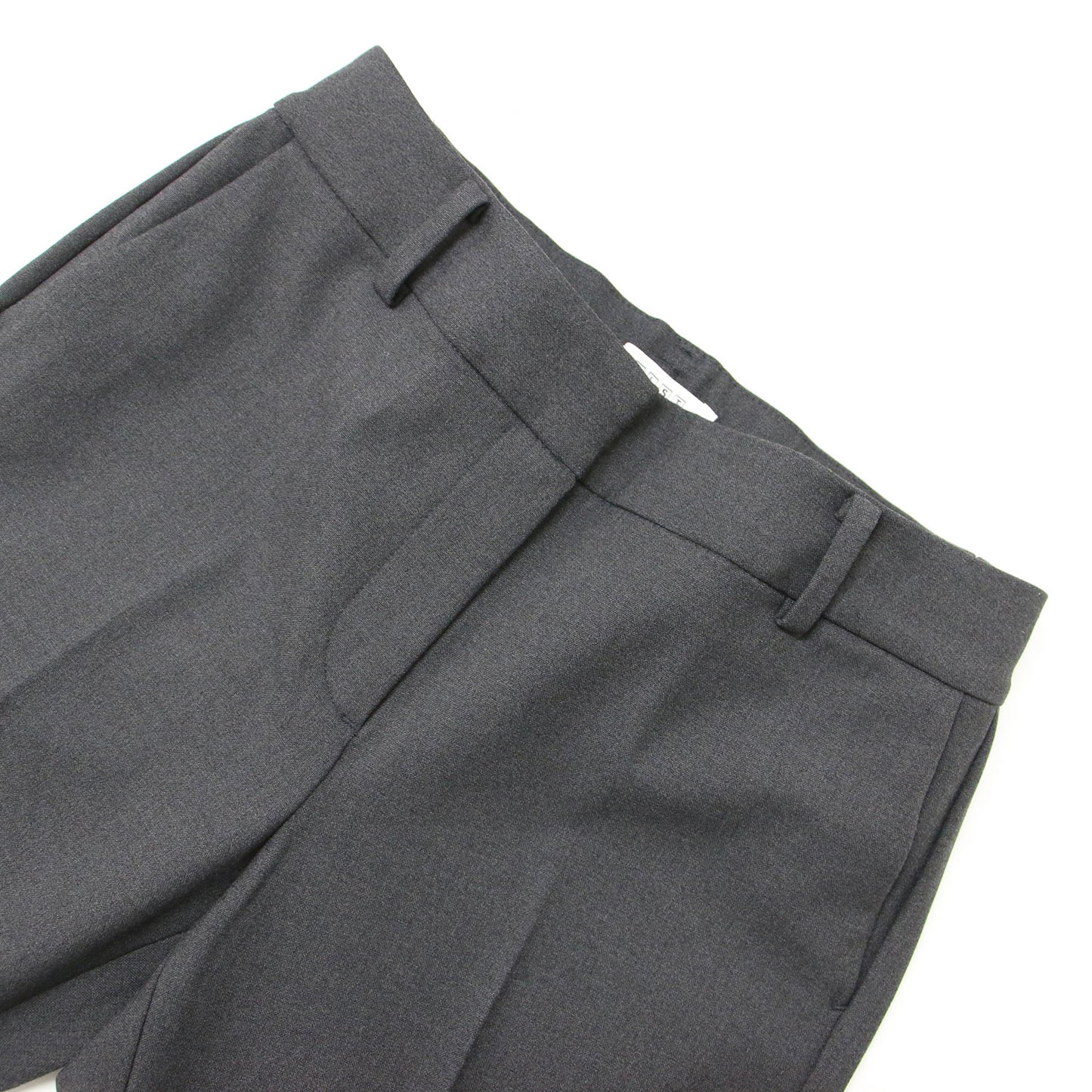 ブラッシュドバック スティック パンツ / クロップド丈 ウエストゴム センタープレス ストレッチ