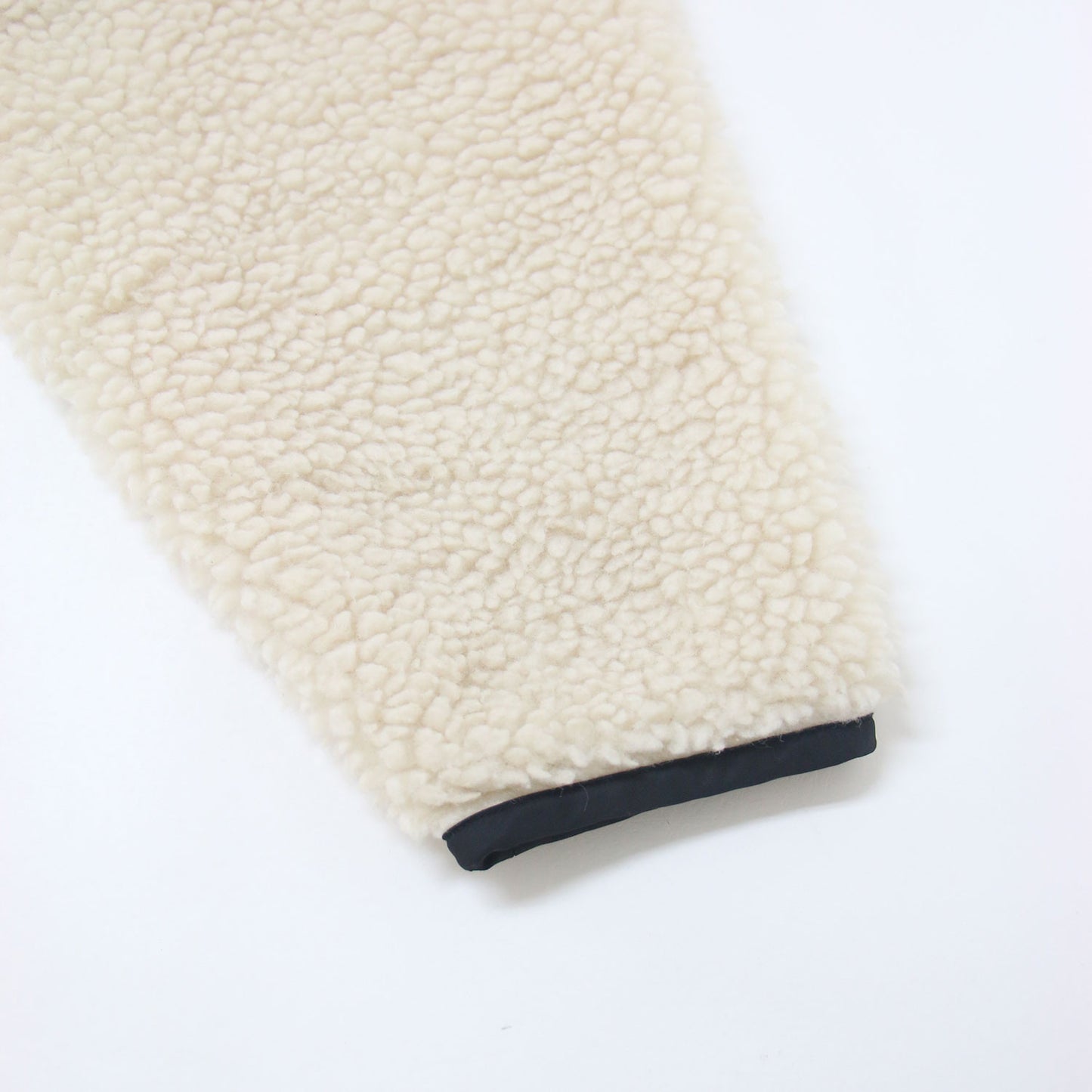 ロング ボア コート 222-17175 / SHEARLING COAT フェイクムートン ノーカラー パイピング