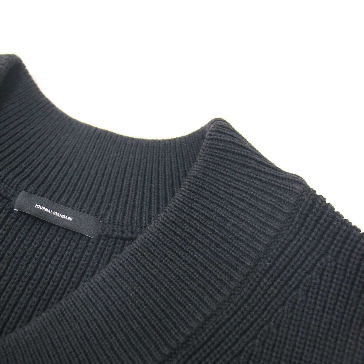 カタアゼ Vネック ワイド ベスト / ニット オーバーサイズ スリット コットン