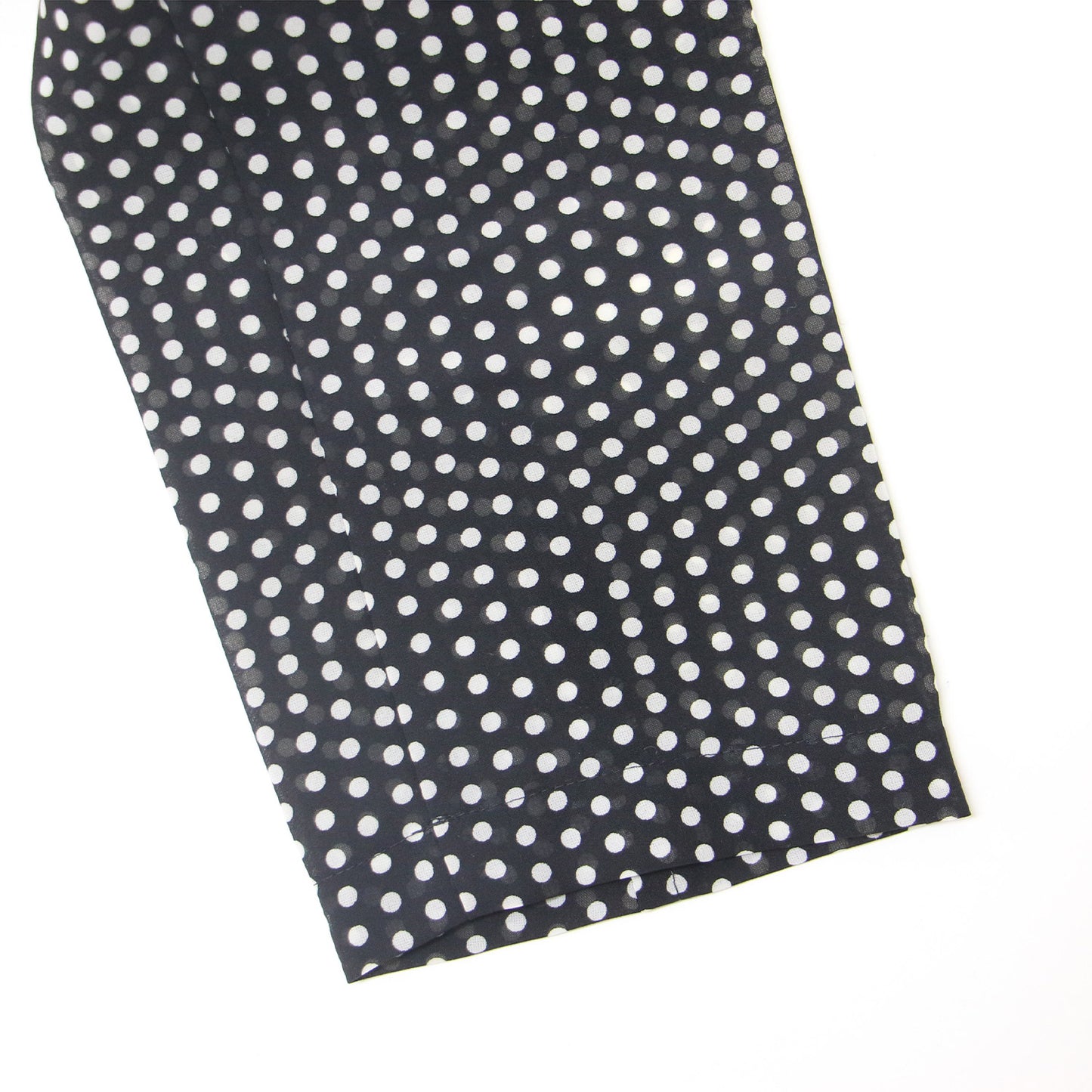 タック ドット ブラウス / 七分袖 丸衿 フロントジップ シアー AD2003