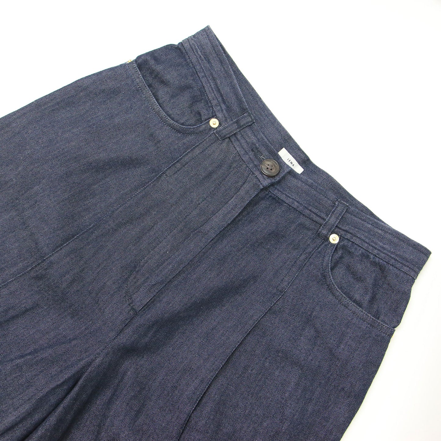 24秋冬 ブライト デニム ソフト ワイド パンツ / ピンタック ハイウエスト