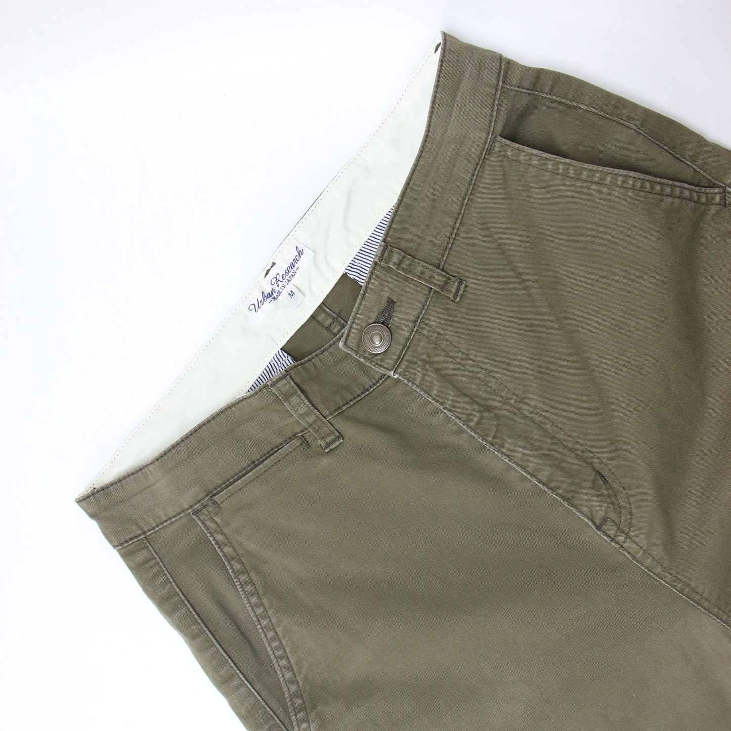 テーパード チノ パンツ / ハイウエスト ストレッチ コットン