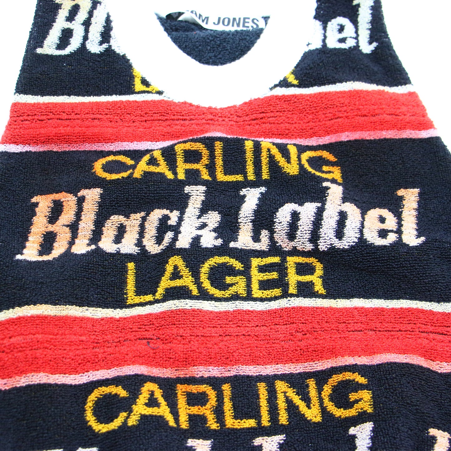 24春夏 タオル ニット ベスト / Carling Beer Towel Vest クルーネック パイル コットン