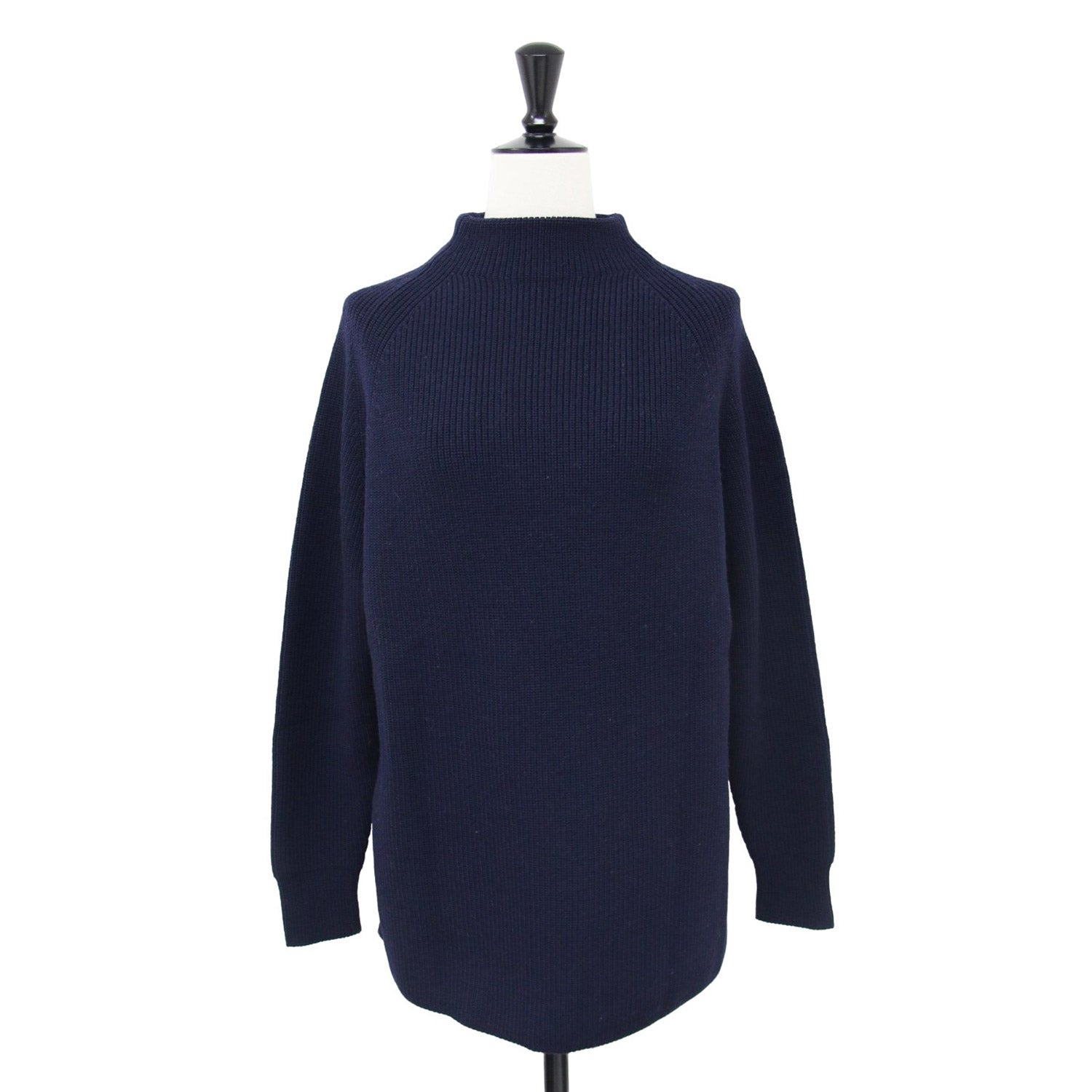 極美品 セオリーリュクス 上質ウール Deneb Brit ボトルネックニット セオリーリュクス ボトルネック ニット ウール DENEB BRIT ネイビー