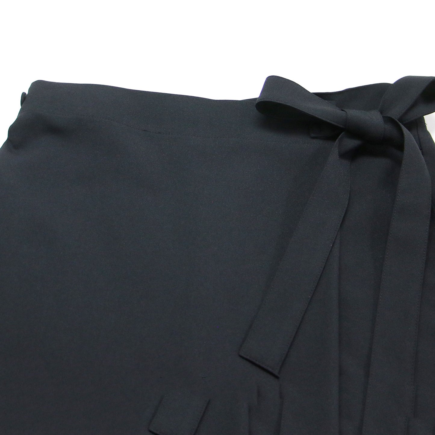 ラップ イージー パンツ / ワイド クロップド丈 サイドリボン