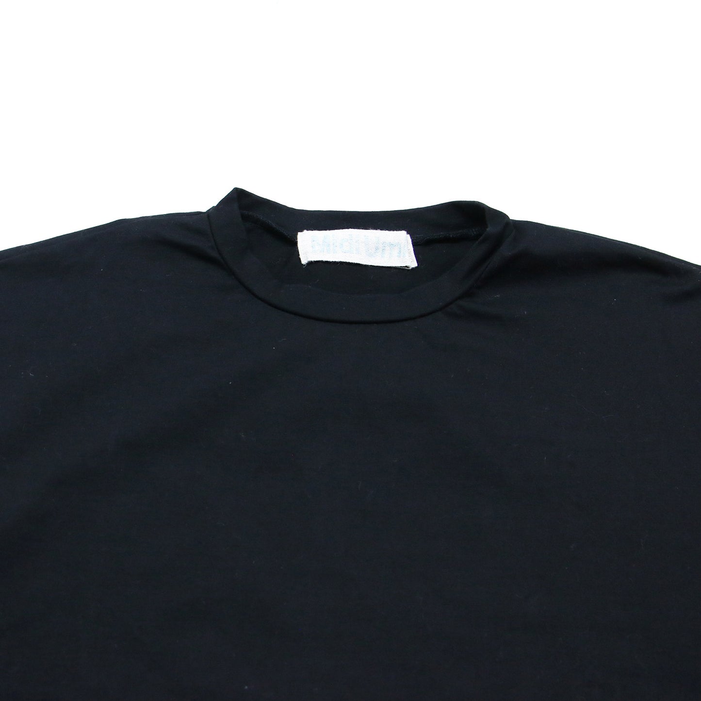 ワイド ショートスリーブ Tシャツ / カットソー 半袖 スリット クルーネック コットン