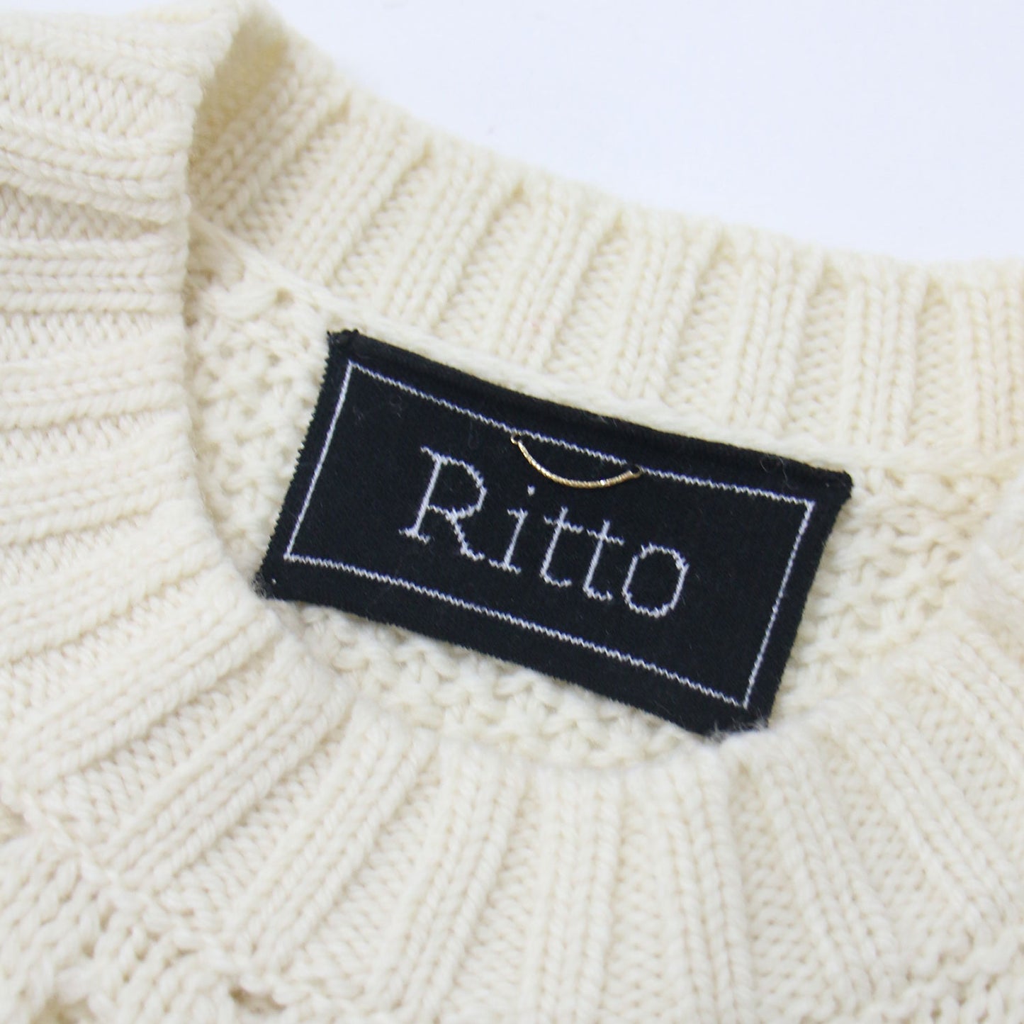 フリンジ ジレ / ニット ベスト フリル ラッフル ケーブル編み ウール