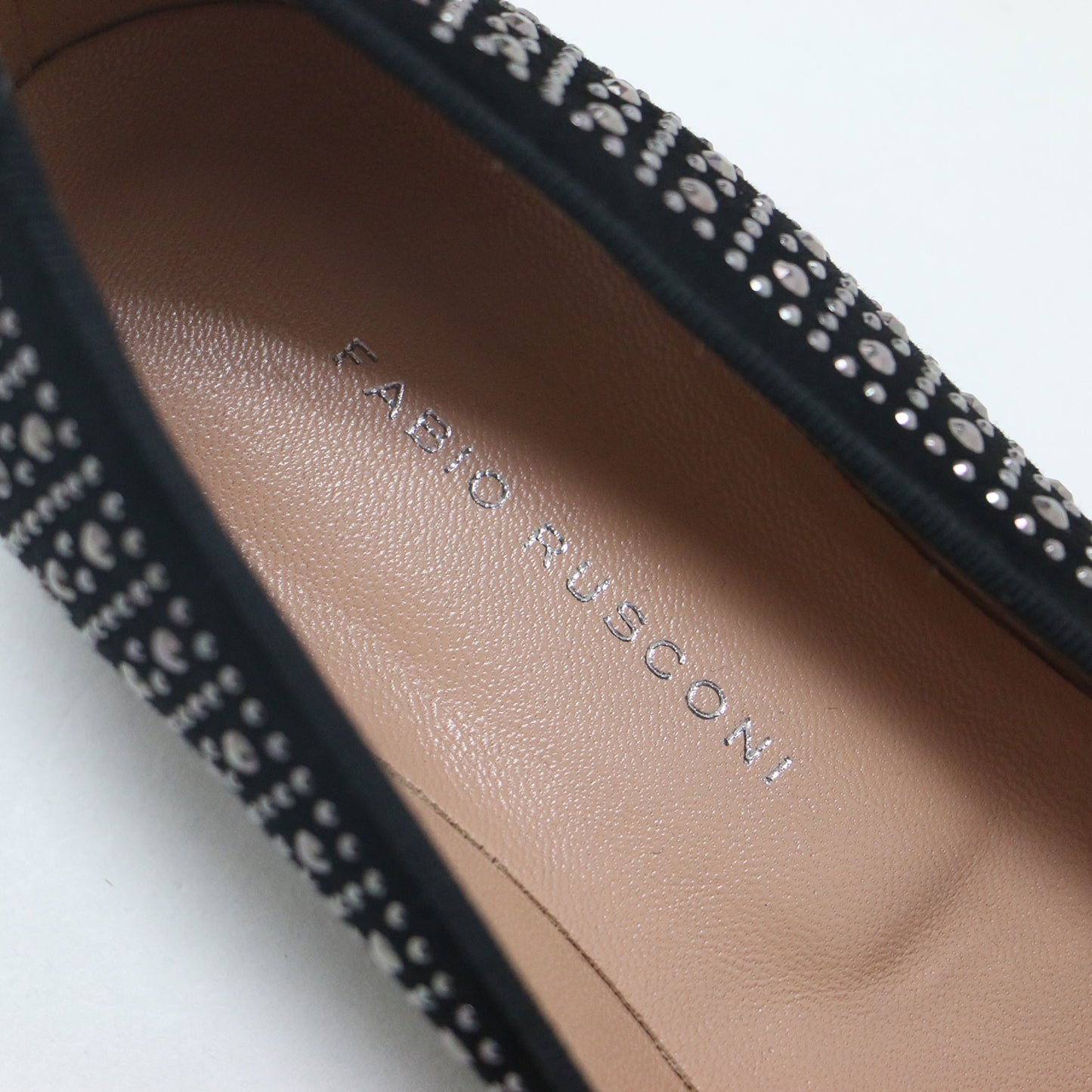 スタッズ ローヒール スリッポン / パンプス ラウンドトゥ スエード