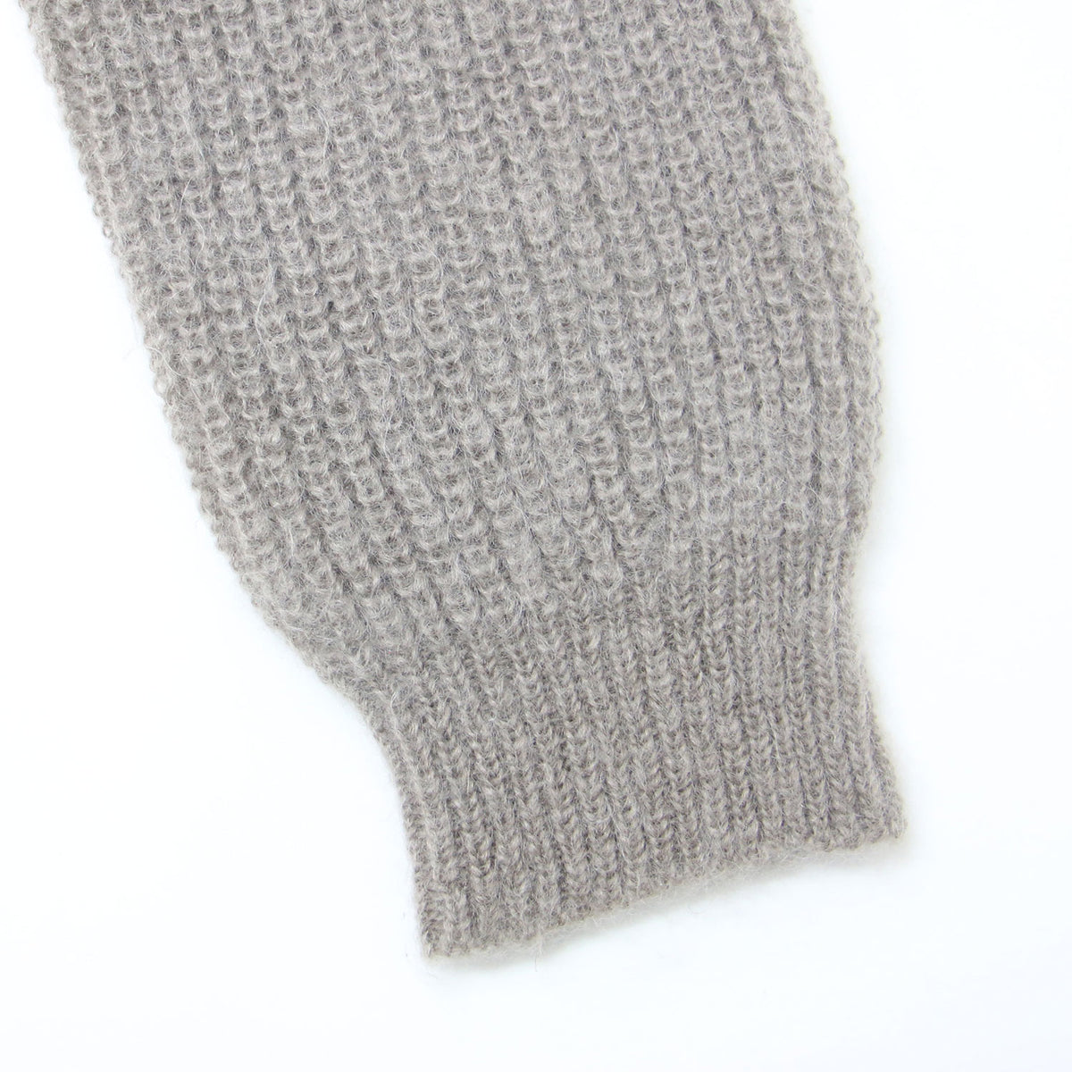 キッドモヘヤ カタアゼ Vネック プルオーバー / ニット 長袖 片畦 オーバーサイズ ウール