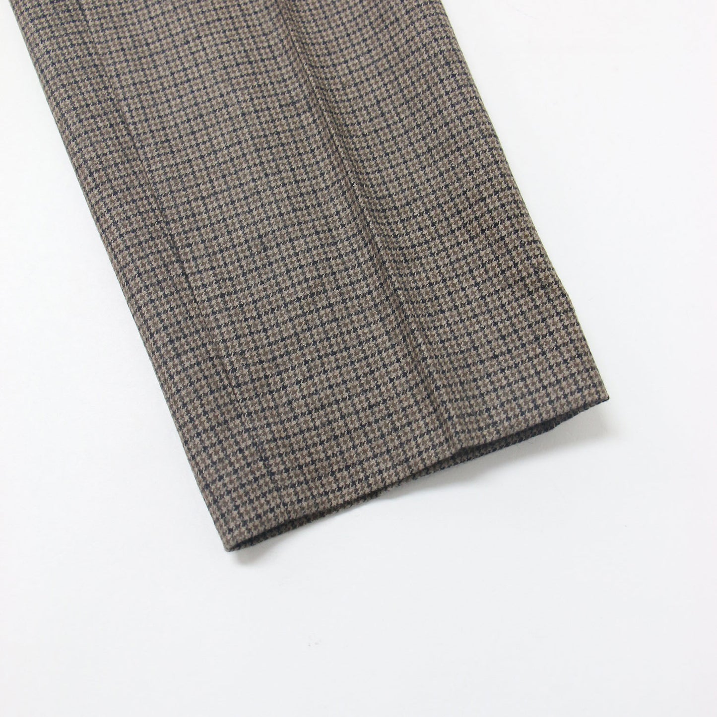 24秋冬 ハウンドトゥース柄 ウール サキソニー パンツ / Houndstooth Carol 2 テーパード ウエストゴム 千鳥格子 ウォッシャブル