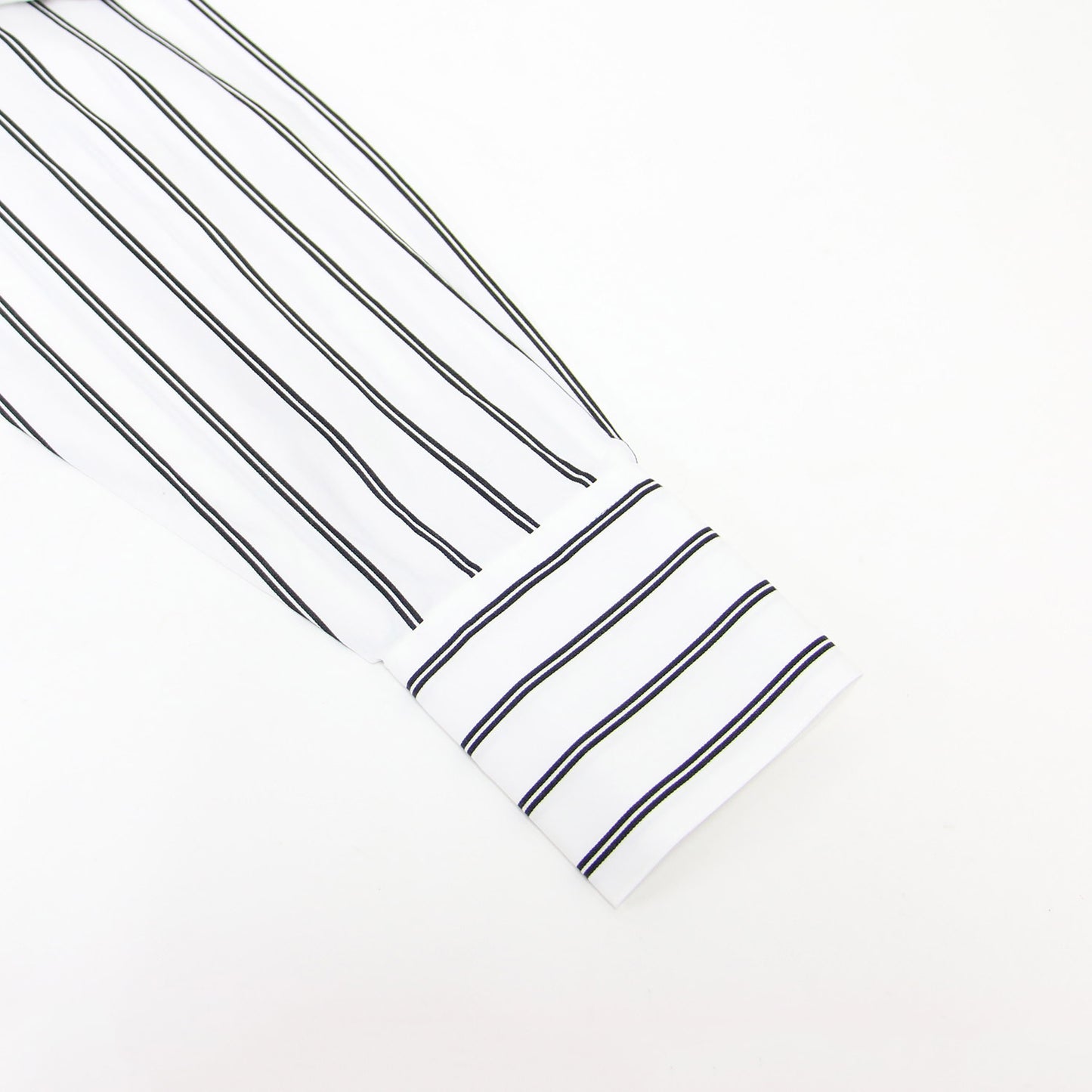 24秋冬 ストライプ柄 バンドカラー シャツ / コットン 長袖 オーバーサイズ