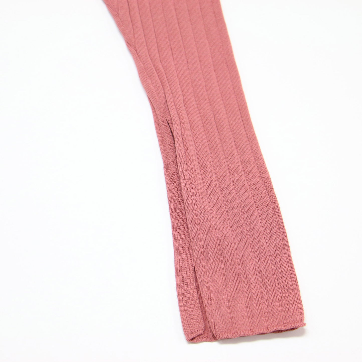 ワイドリブ 2WAY プルオーバー ニット / クルーネック 長袖 コットン ナイロン