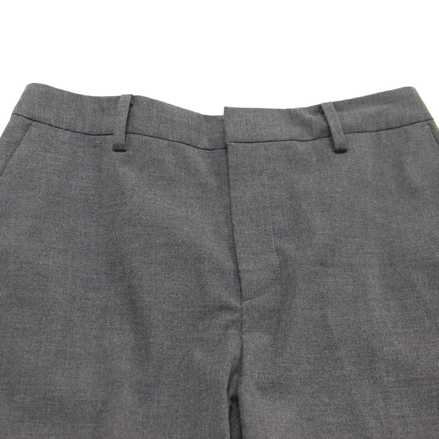 Plain スティック パンツ / セミフレア クロップド丈 ストレッチ素材 センタープレス スラックス