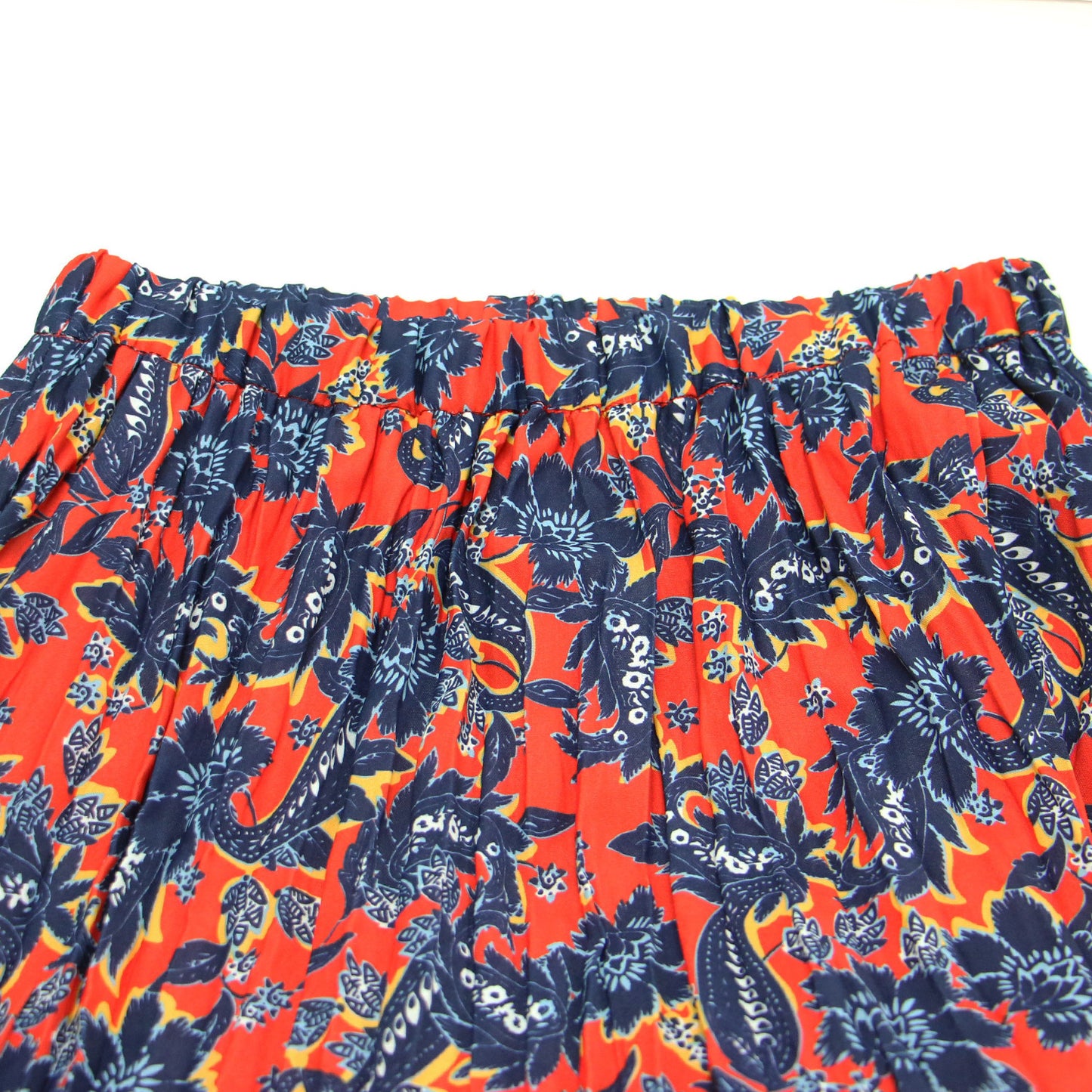 ワッシャー プリーツ フレアス カート / ペイズリー柄 ロング マキシ