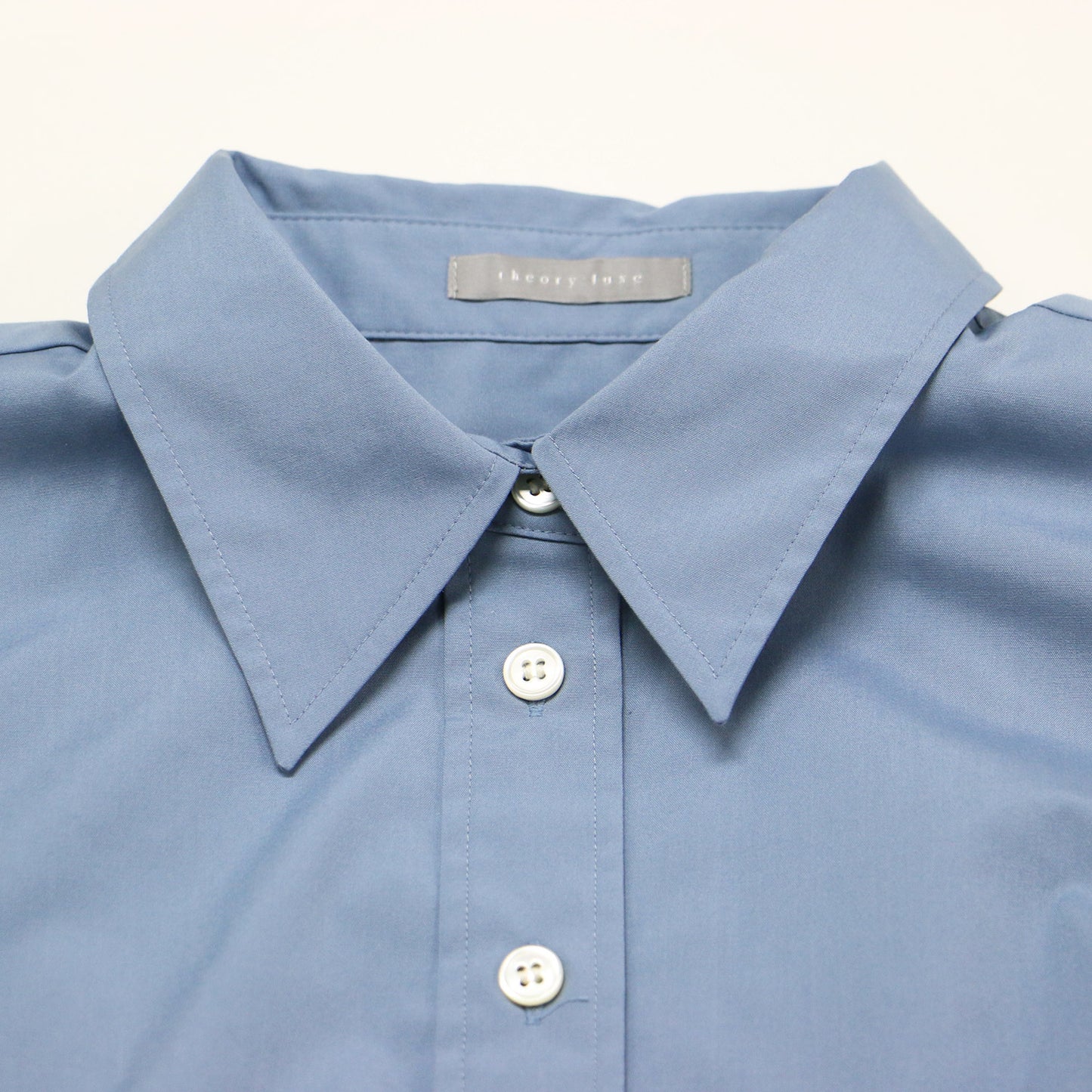 クロップ丈 ショートスリーブ シャツ / Luxe Cotton Callah 半袖 シャーリング コットン ウォッシャブル