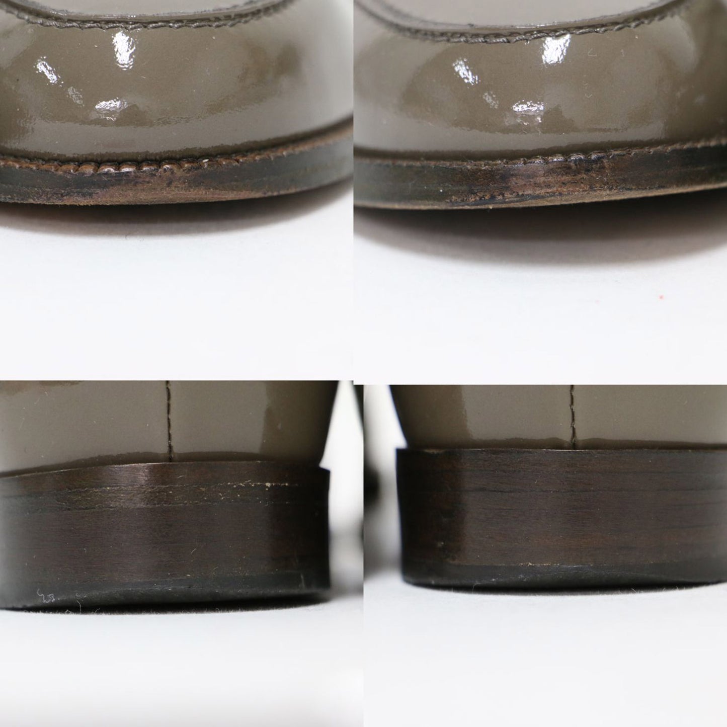 エナメル レザー ローファー / パテント フラット スリッポン