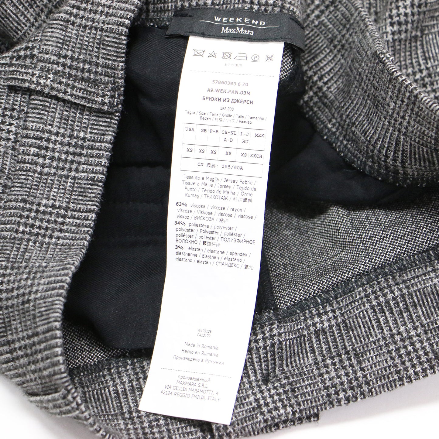 チェック柄 スラックス パンツ / セミワイド ストレート センタープレス ストレッチ