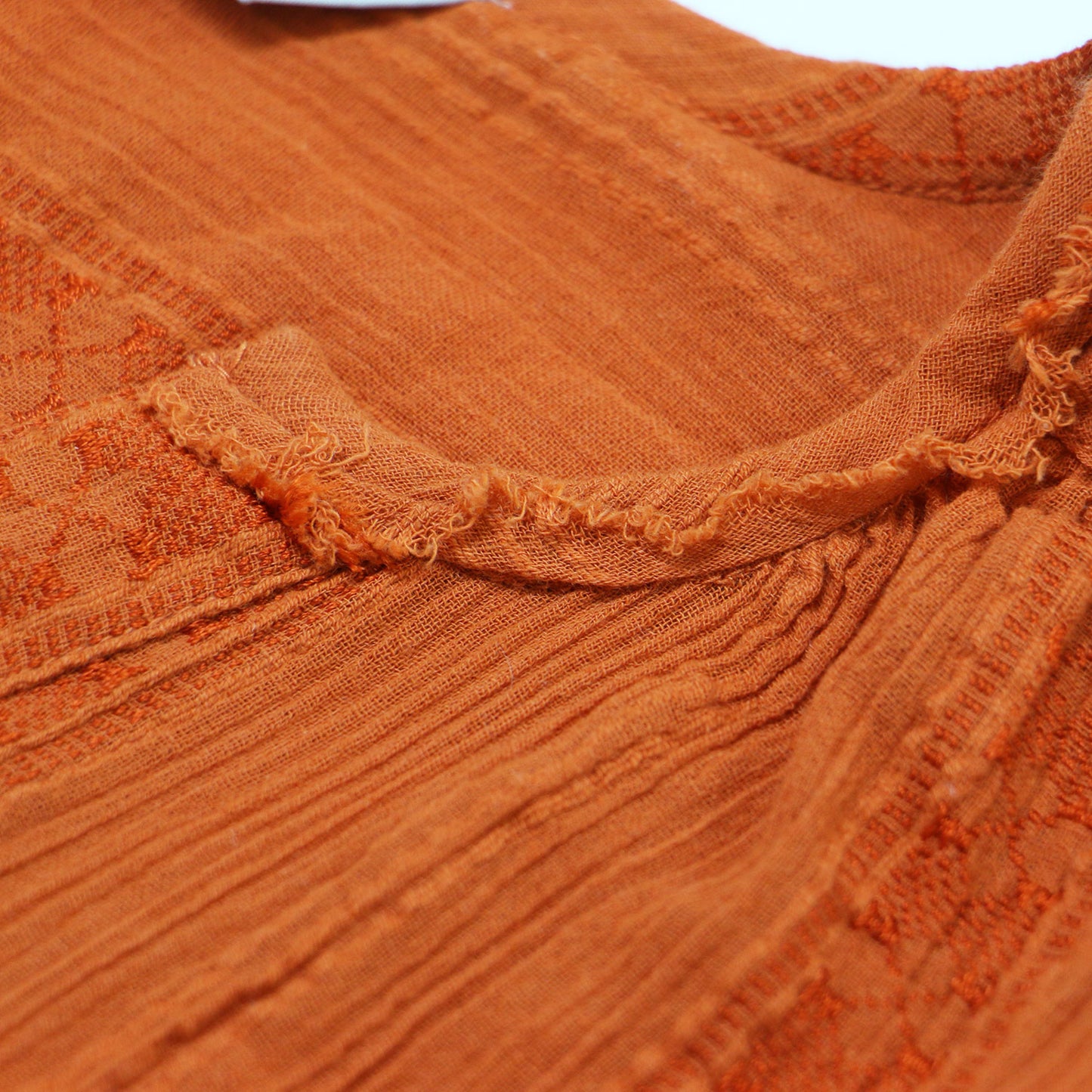 エンブロイダリー ブラウス / 長袖 Vネック 刺繍 コットン レーヨン