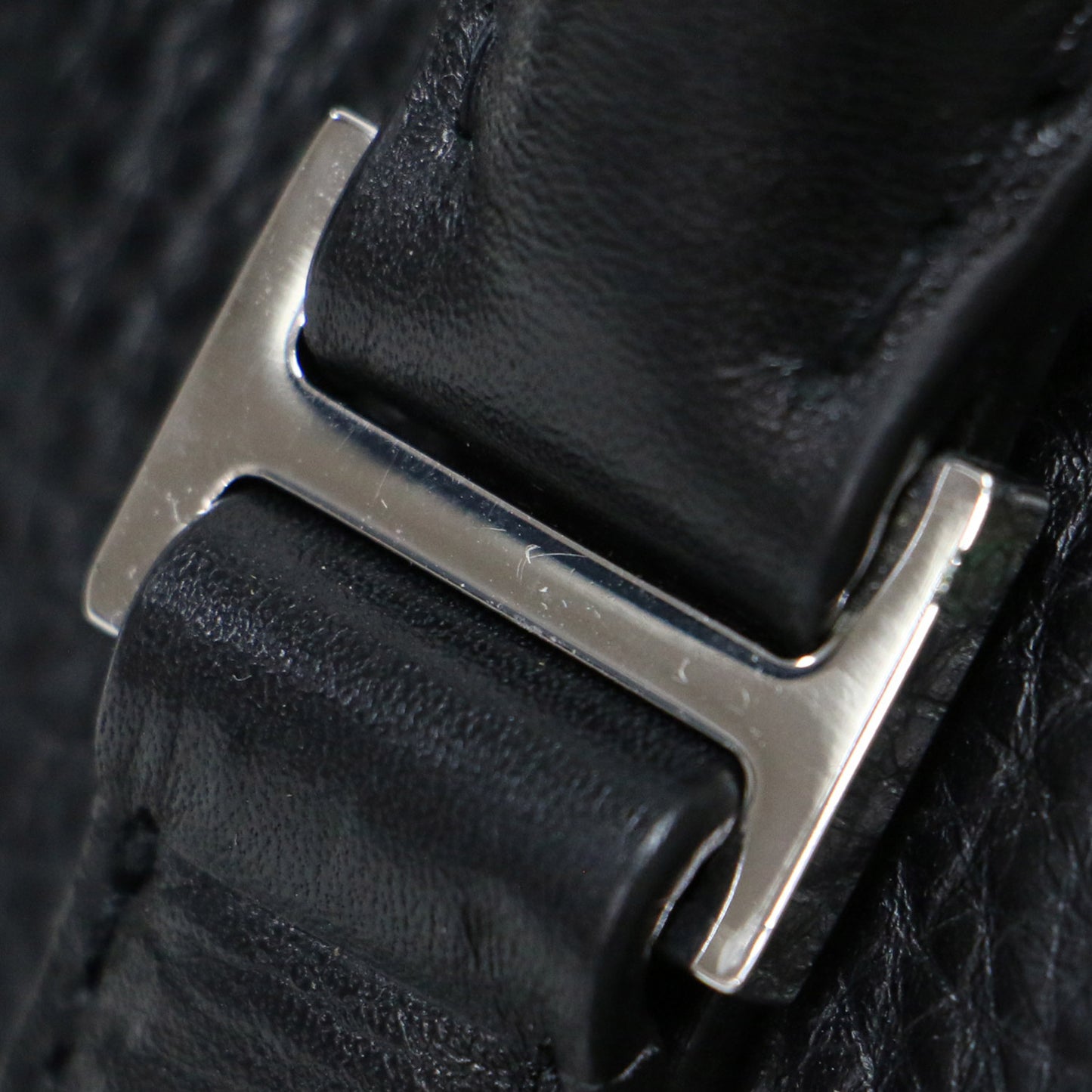 ピアーチェ レザー ハンドバッグ / ショルダーバッグ 2WAY ロゴ シュリンク シボ 本革 牛革