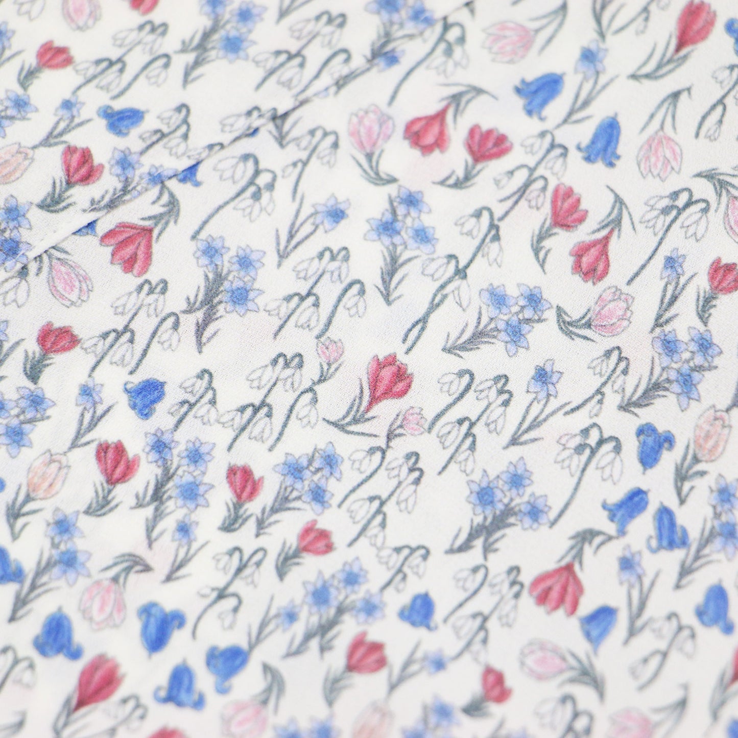 スノーブルーガーデン ブザム ブラウス / Snowblue Garden プルオーバー 長袖 スタンドネック 小花柄 フラワー ギャザー Aライン