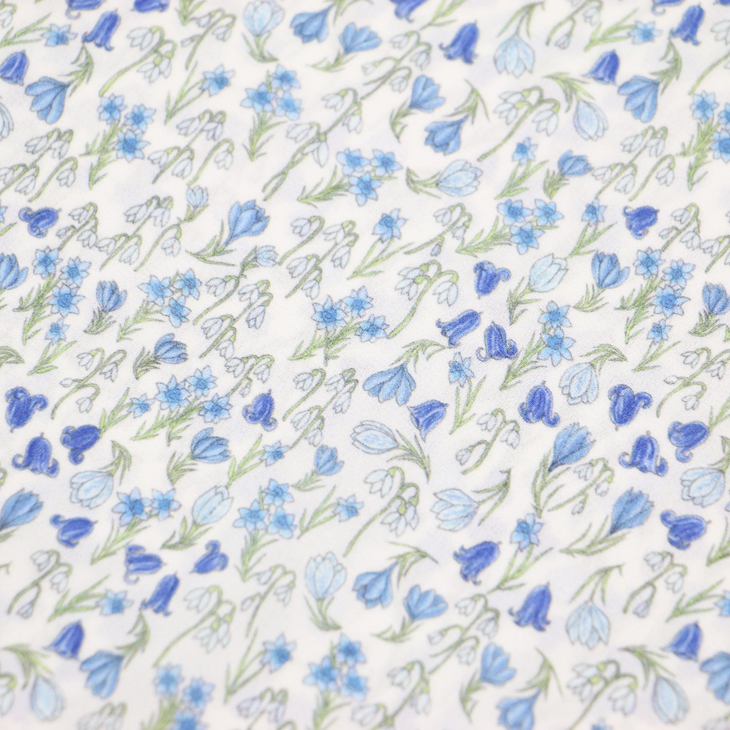 スノーブルーガーデン シャーリング ブラウス / Snowblue Garden 七分袖 スタンドネック 小花柄 フラワー ギャザー