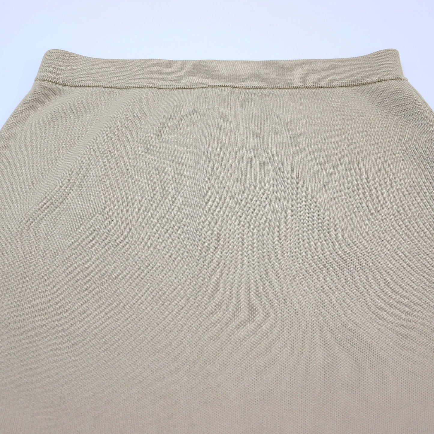 25春夏 マーセライズ コットン ニット スカート / mercerize cotton kn ロング Iライン ウエストゴム コットン