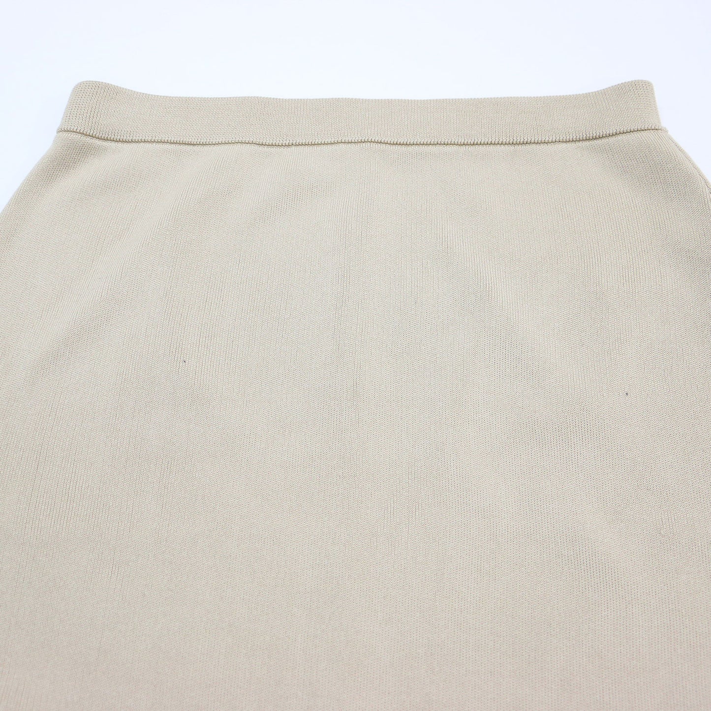 25春夏 マーセライズ コットン ニット スカート / mercerize cotton kn ロング Iライン ウエストゴム コットン