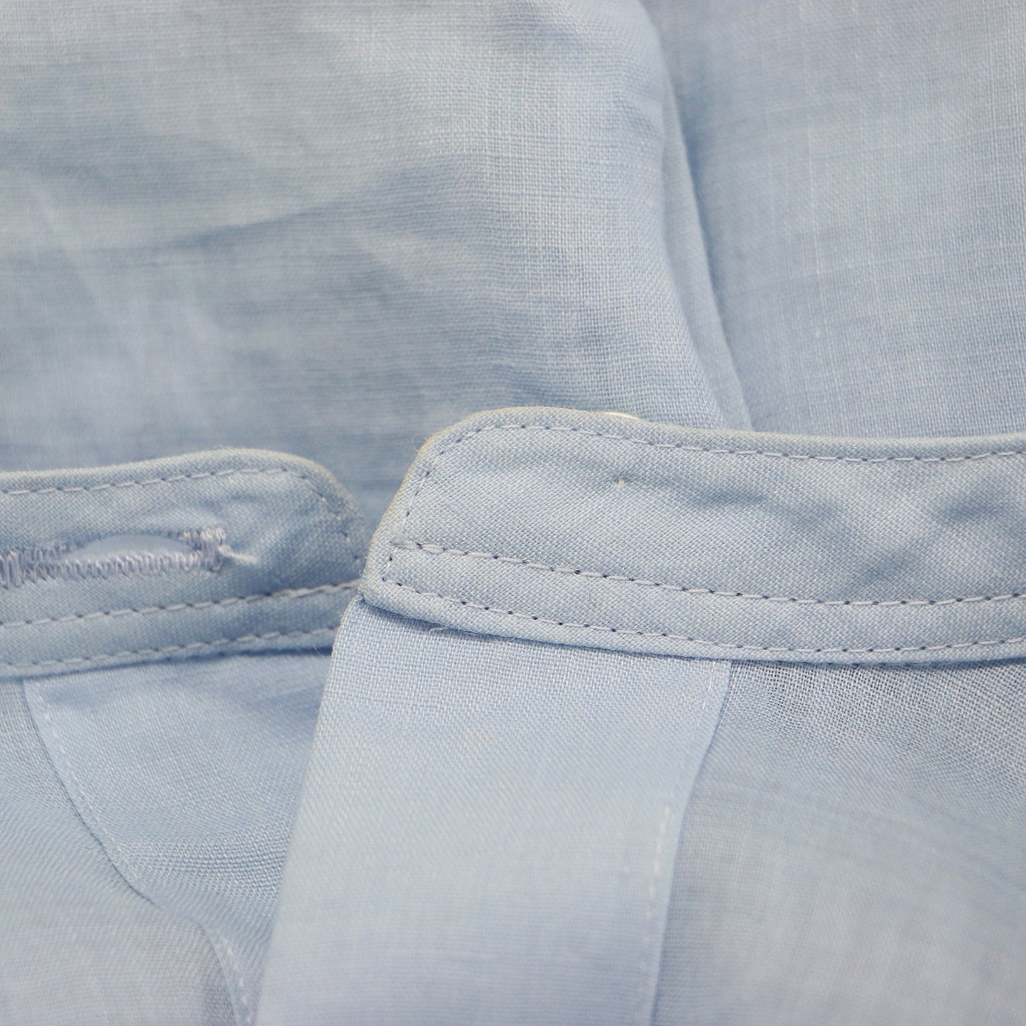 ラミー バンドカラー チュニック シャツ / 長袖 ラウンドヘム スリット