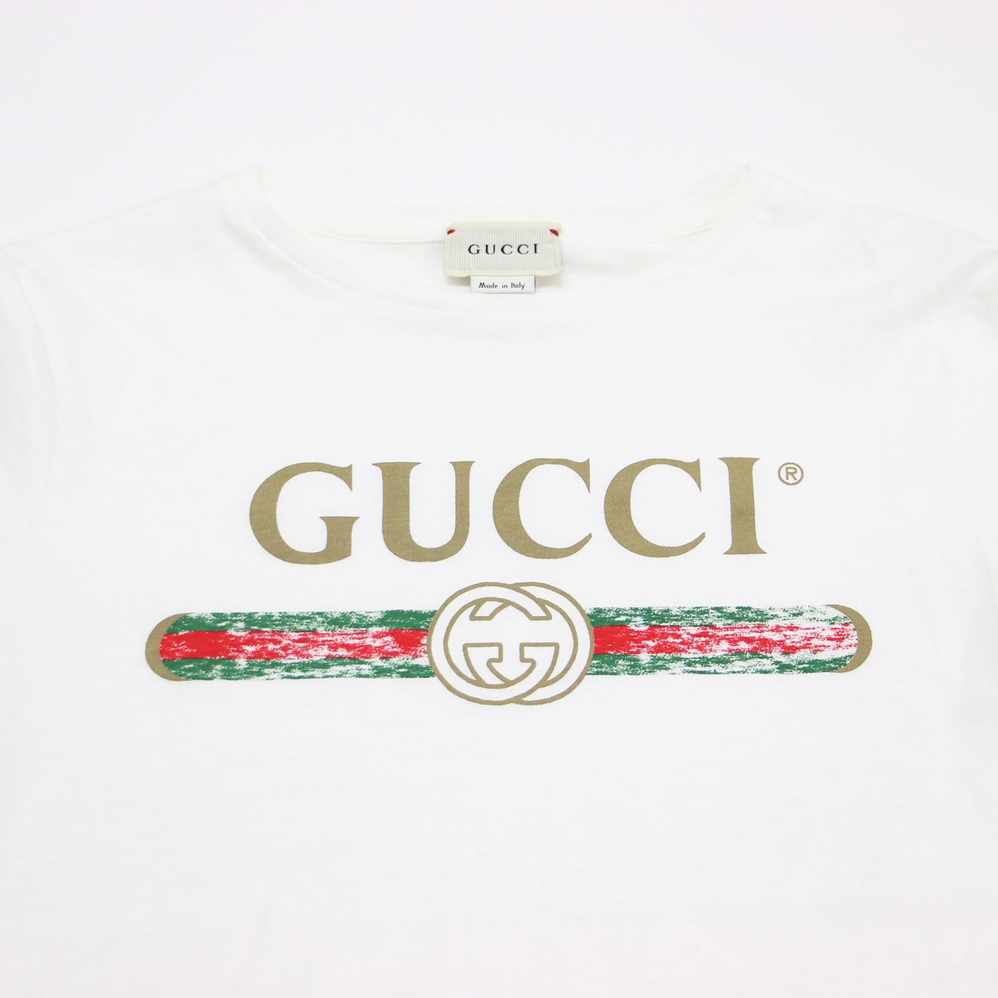 チルドレンズ グッチ ロゴ コットン Tシャツ 503628 X3L02 / カットソー ショートスリーブ 半袖 キッズ