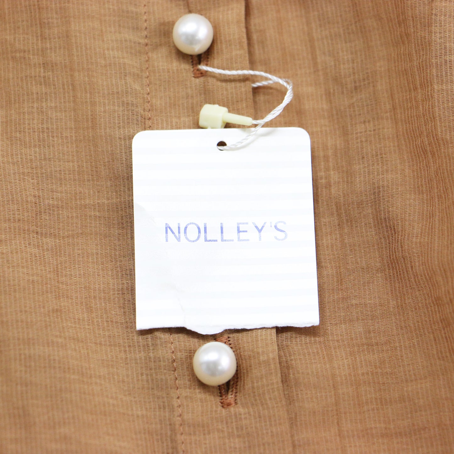 カールマイヤー パール釦 半袖 2WAY ブラウス / シャツ フレンチスリーブ パールボタン タック シアー