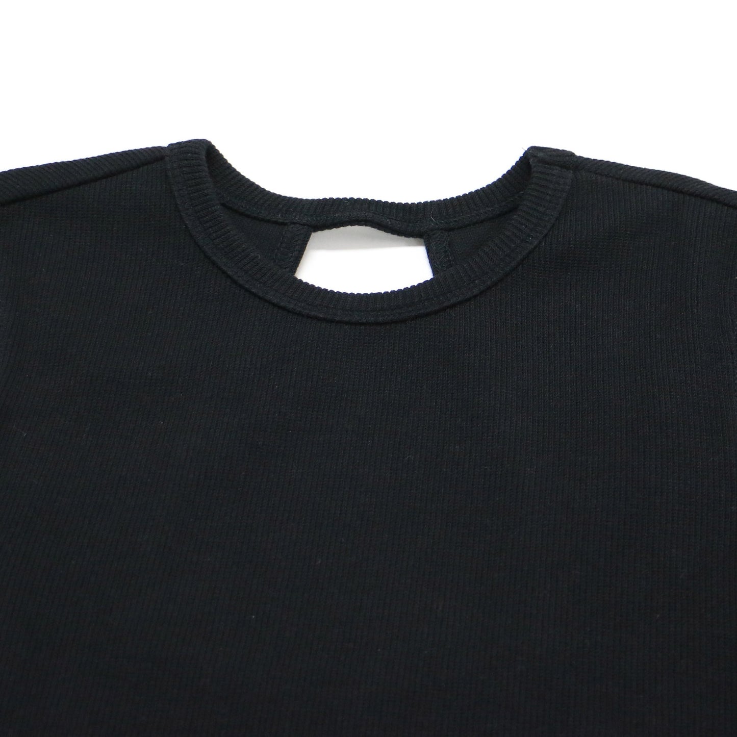 リブ 半袖 カットソー / RIB BARE BACK TOP Tシャツ ショートスリーブ バックオープン