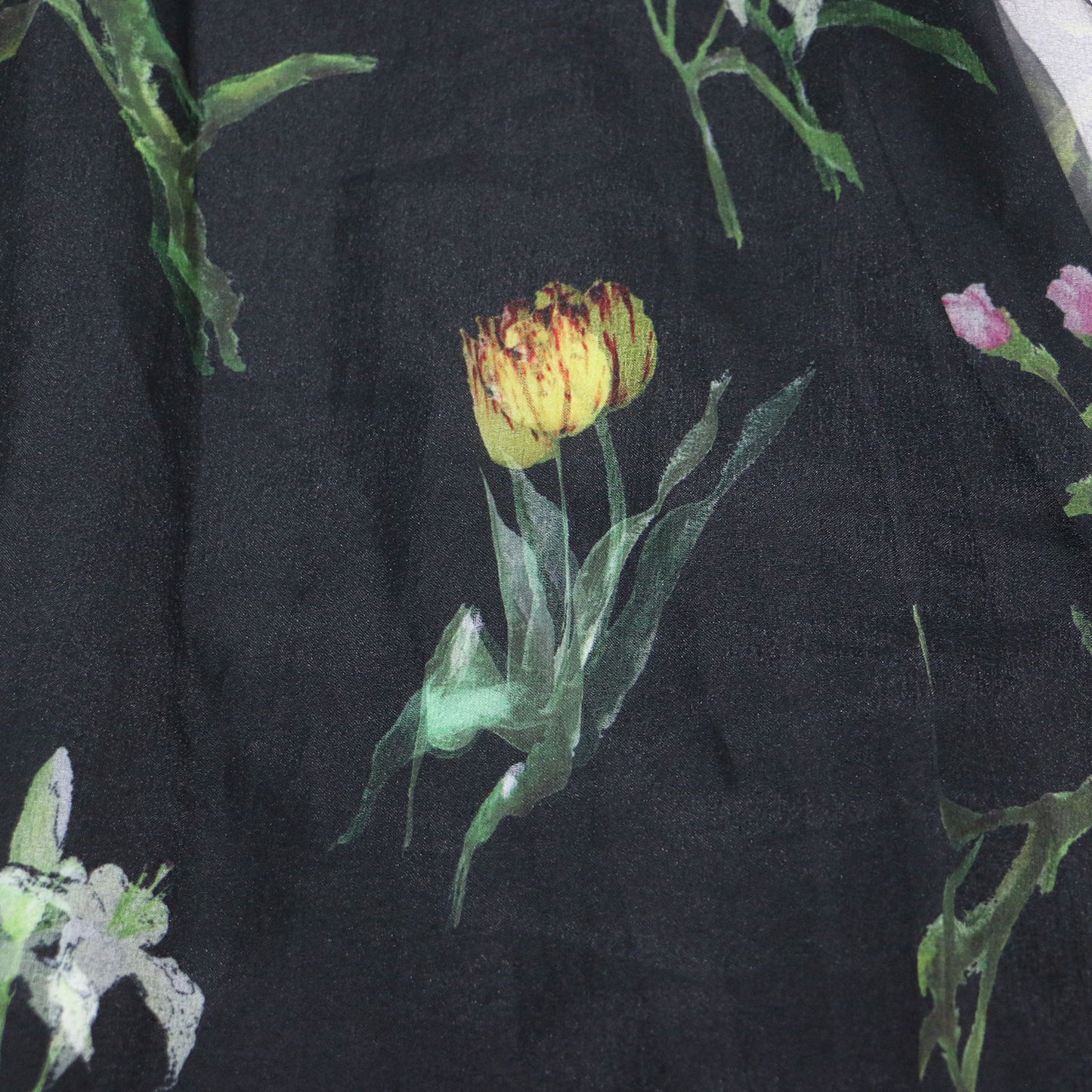 × STUDIOUS 別注 ソフィア オーガンジー レイヤード スカート / SOFIA ORGANZA LAYERED SKIRT ロングスカート ウエストゴム フラワープリント 花柄 プリーツ