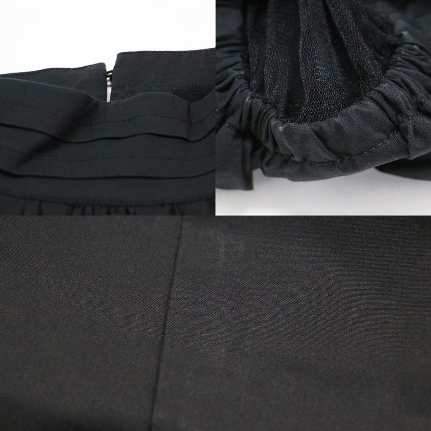 21秋冬 バルーンスリーブ ブラウス / プルオーバー 5分袖 スタンドカラー タック