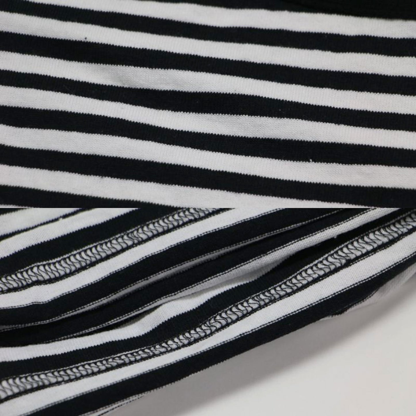 肩ボタン ボートネック ボーダー カットソー / Tシャツ プルオーバー 長袖 コットン