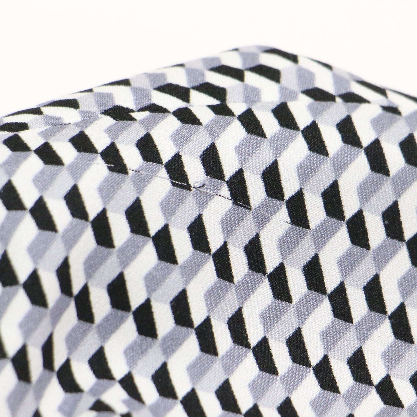 ジオメ柄 マーメイドワンピース / ロング丈 Vネック 長袖 幾何学柄 総柄 プリント リボン ウォッシャブル