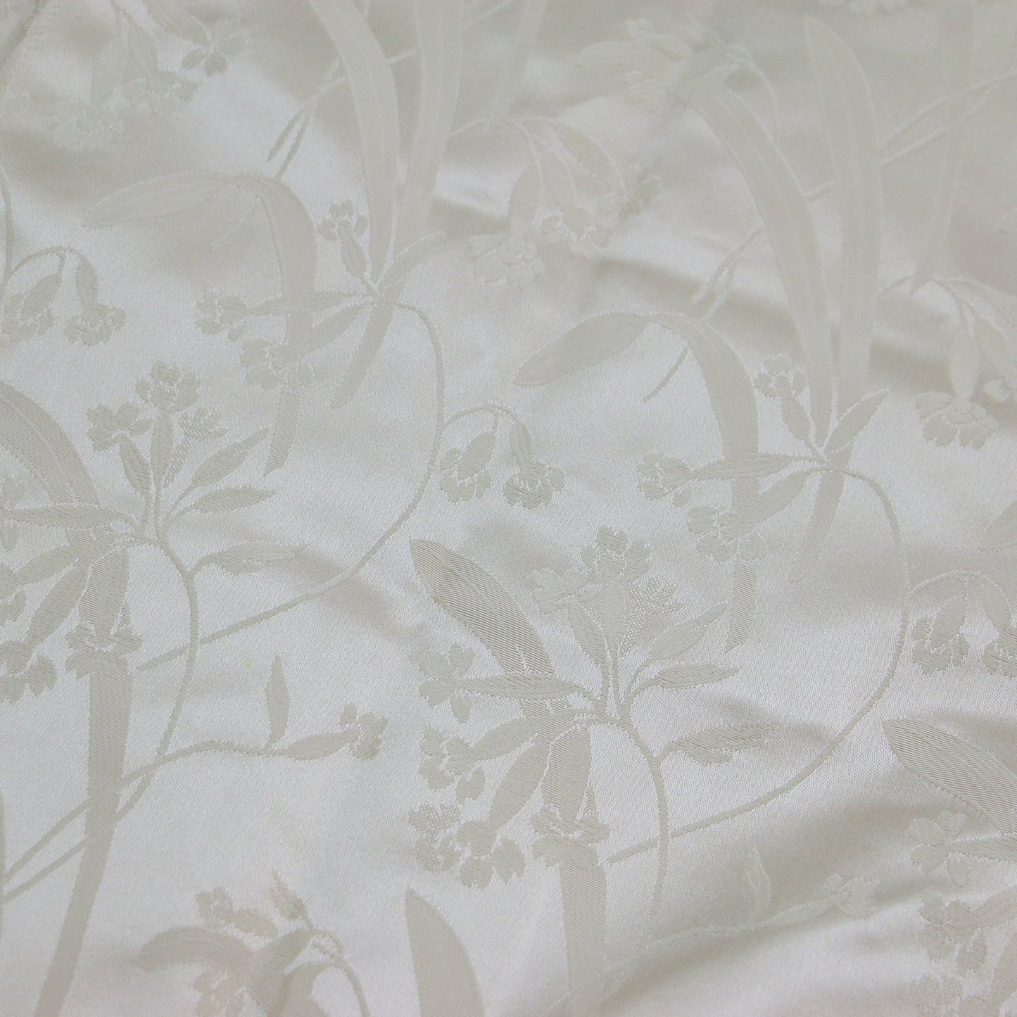 ボタニカルフラワー ジャガード シャツ / ロング丈 長袖 花柄 光沢 ヴィンテージ