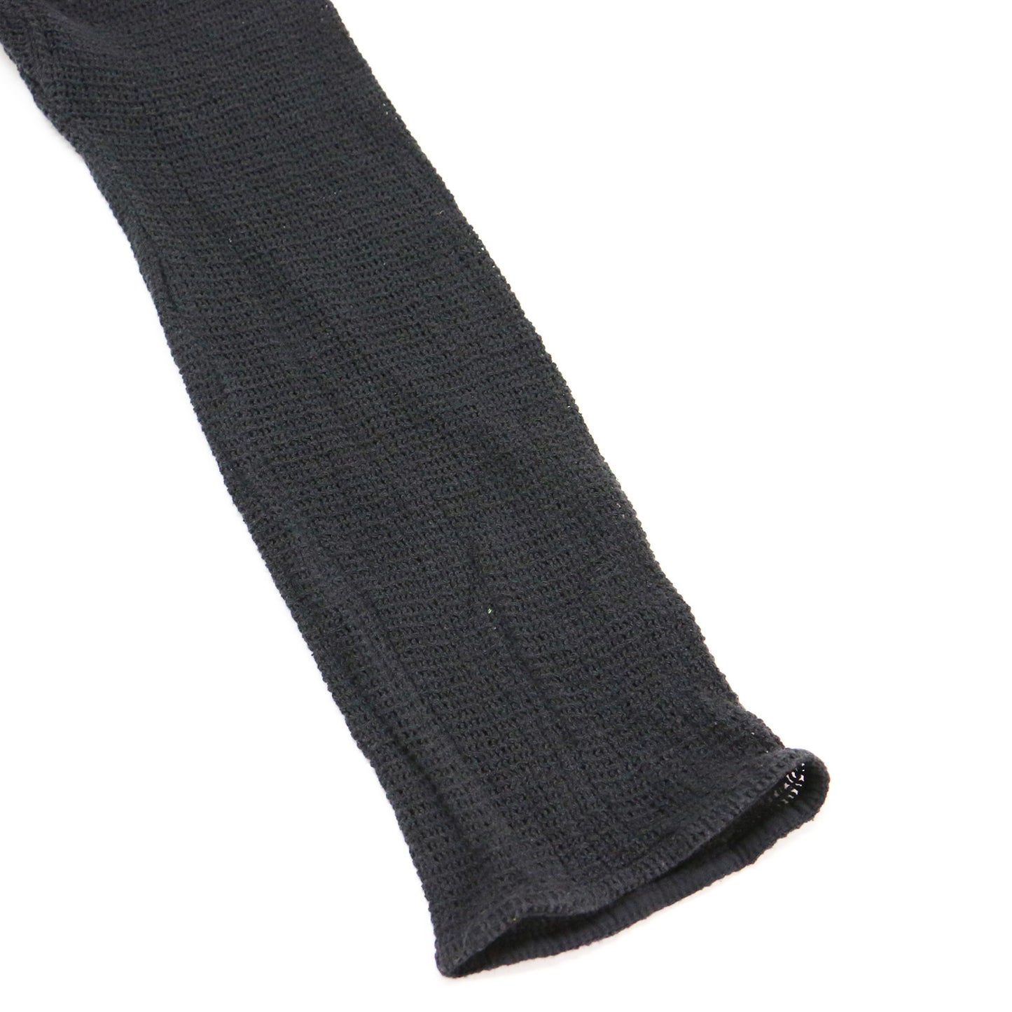 メッシュ スリット ドレス / Mesh Slit Dress ロングワンピース キーネック 長袖 スリット コットン