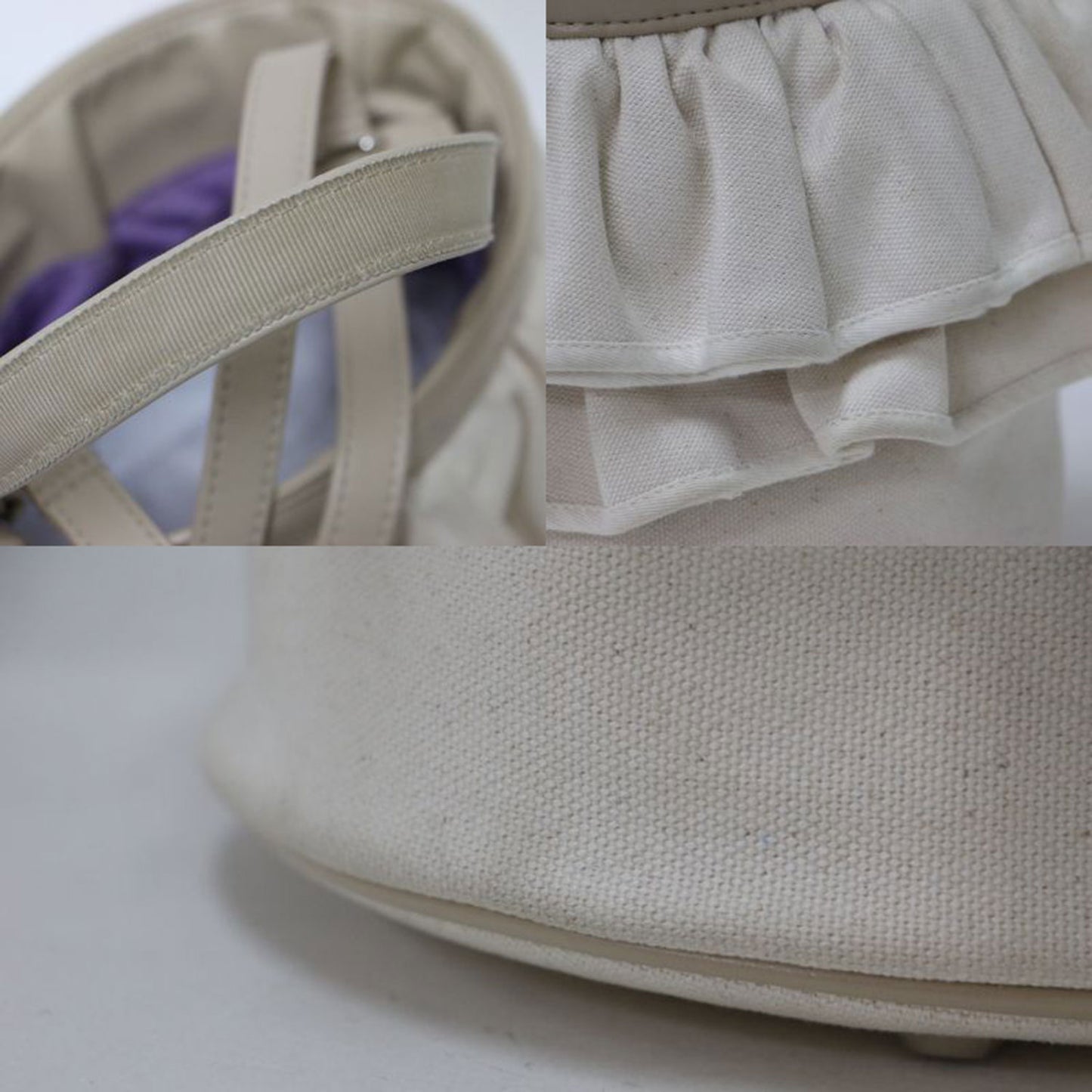 シティ 帆布 フリル 2WAY ハンドバッグ SCI-004 / ショルダーバッグ バケツ キャンバス コットン